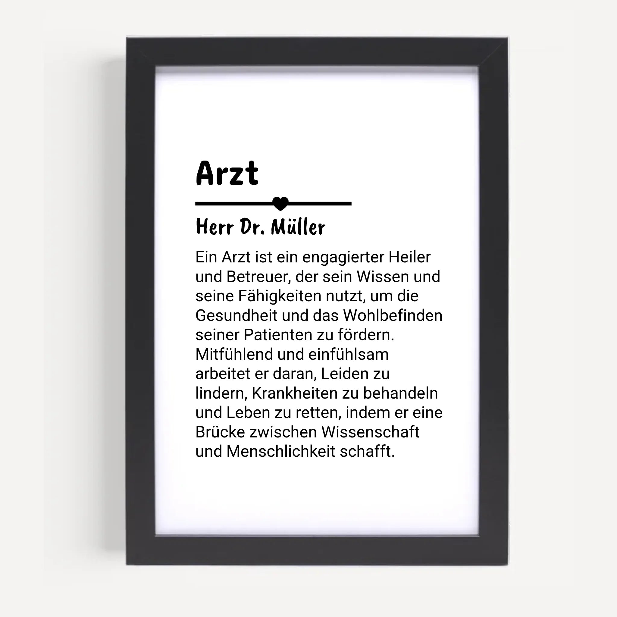 Arzt Definition Poster Geschenk personalisiert - Cantty
