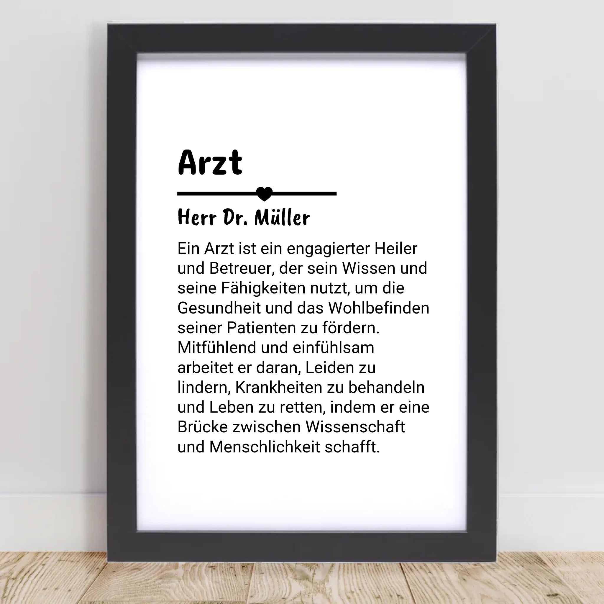 Arzt Definition Poster Geschenk personalisiert - Cantty