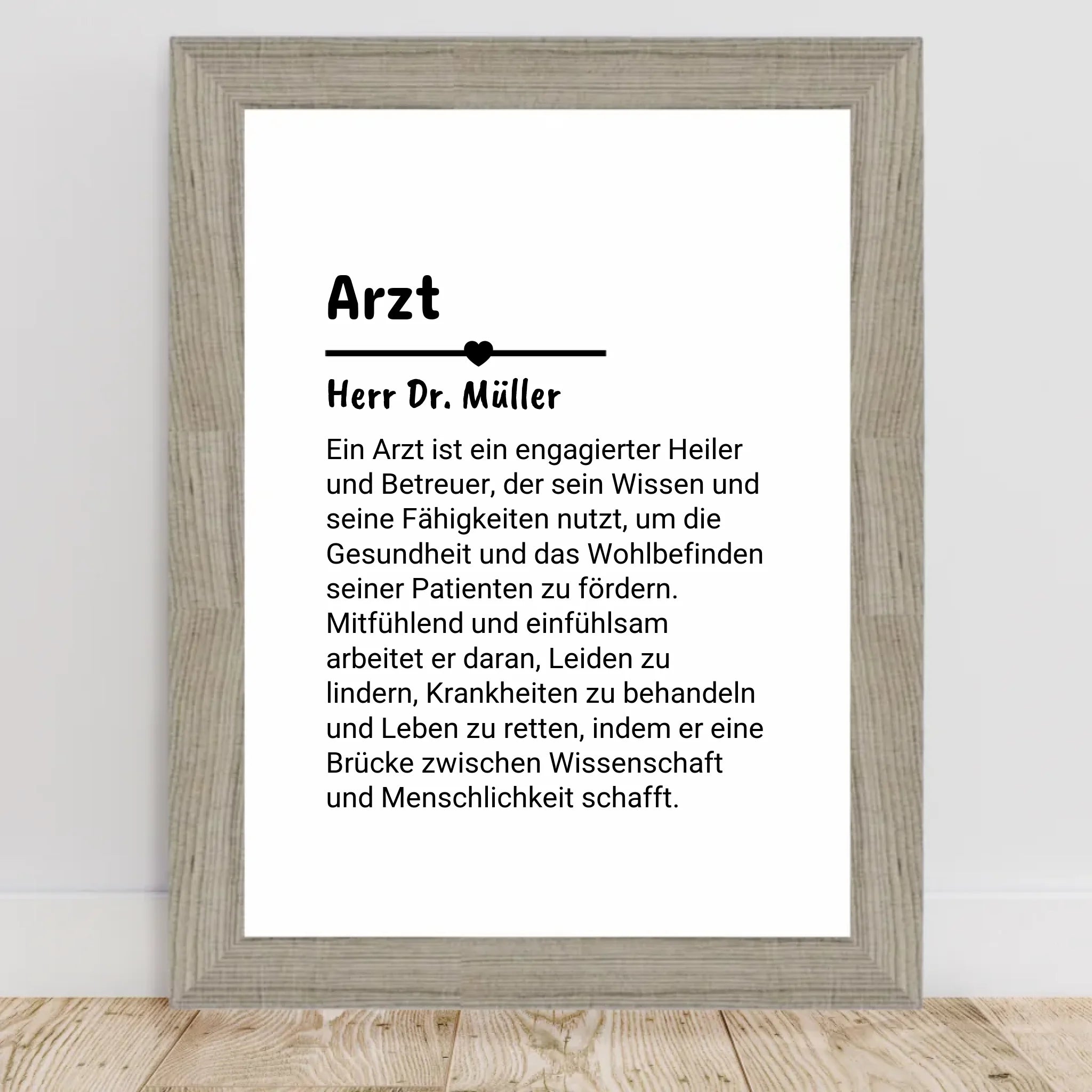 Arzt Definition Poster Geschenk personalisiert - Cantty