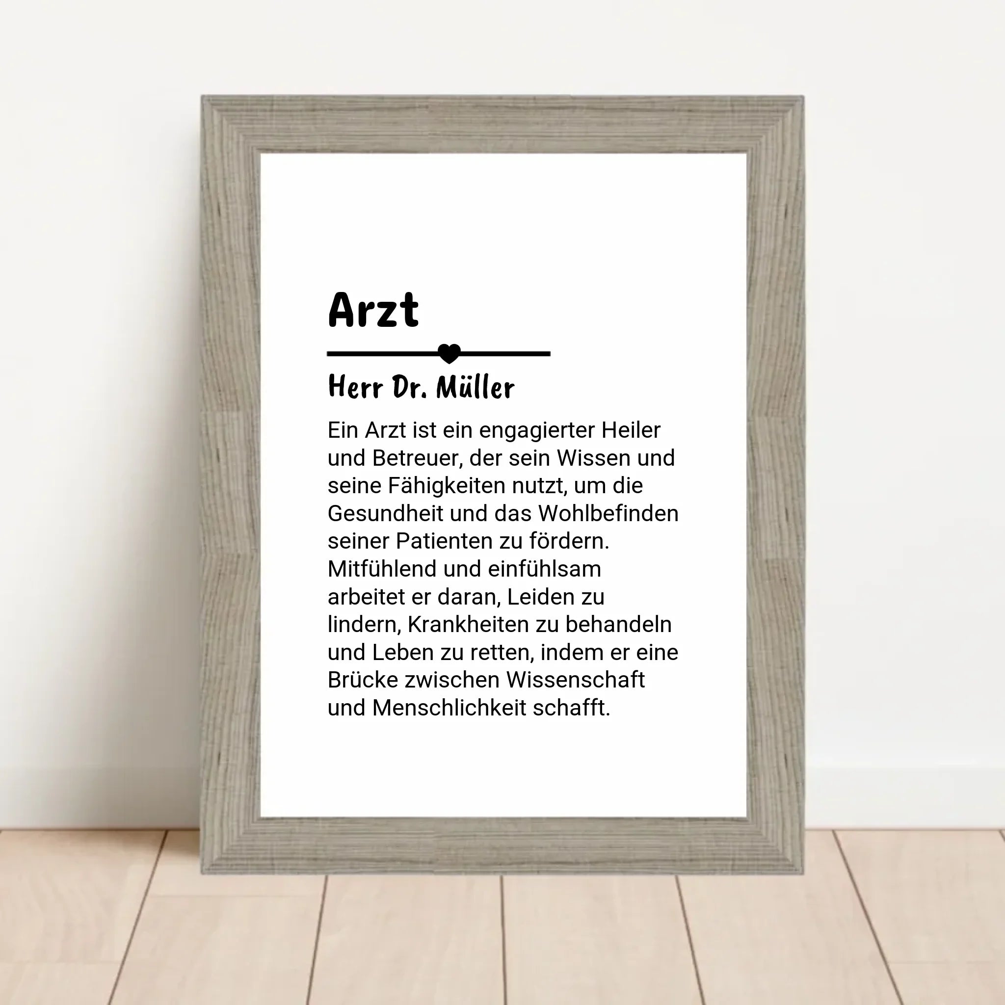 Arzt Definition Poster Geschenk personalisiert - Cantty