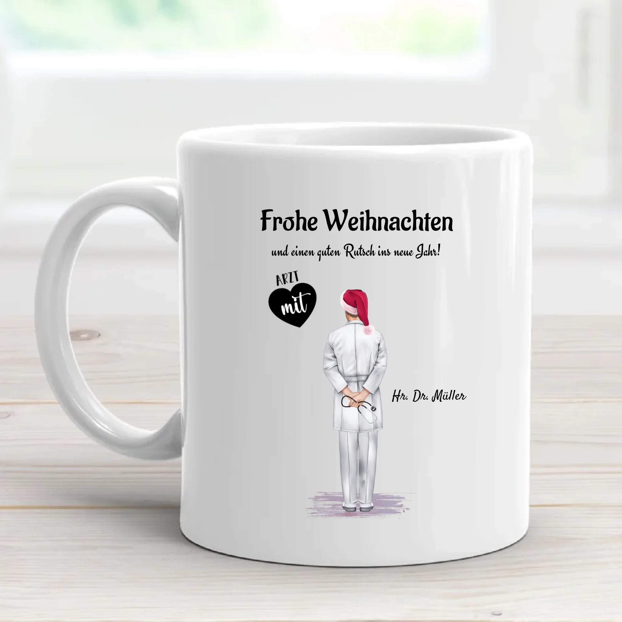 Arzt Tasse Weihnachtsgeschenk personalisiert - Cantty