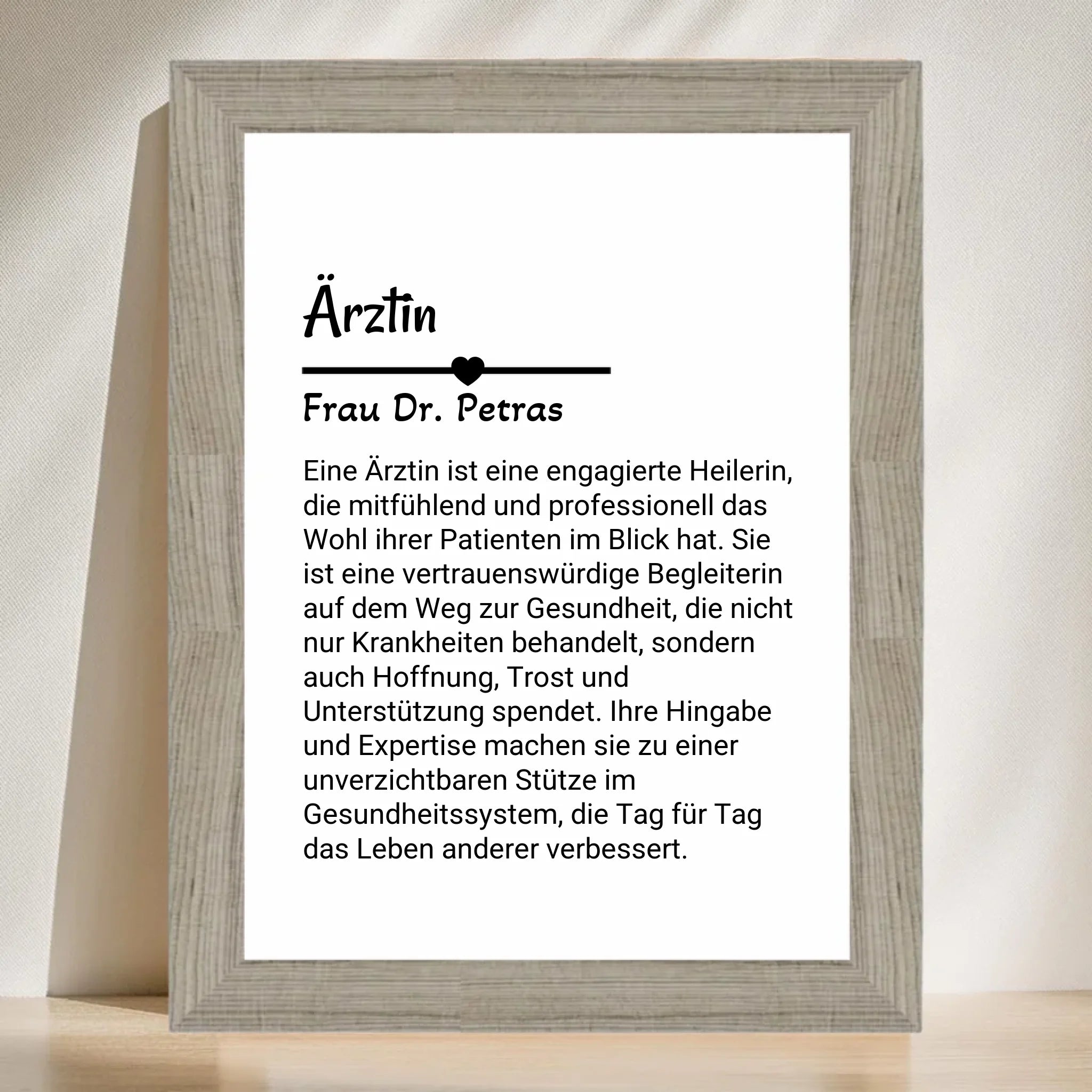 Ärztin Poster Geschenk personalisiert - Cantty