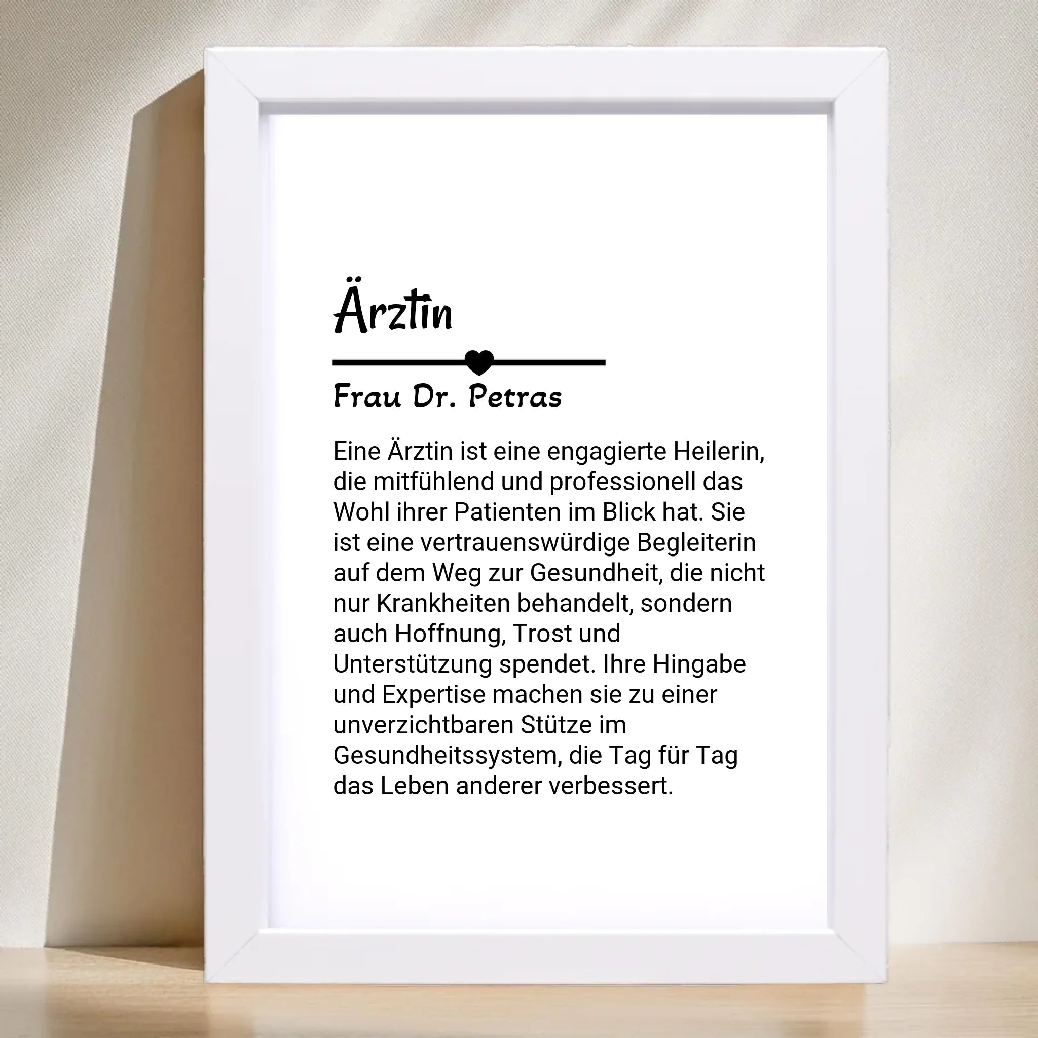 Ärztin Poster Geschenk personalisiert - Cantty