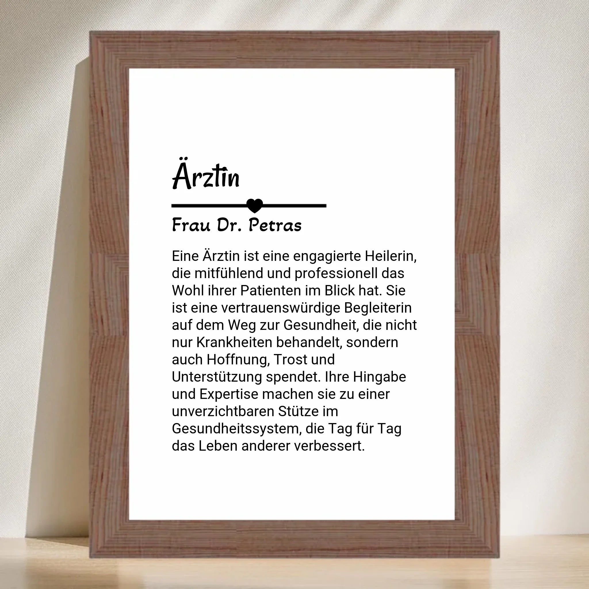 Ärztin Poster Geschenk personalisiert - Cantty