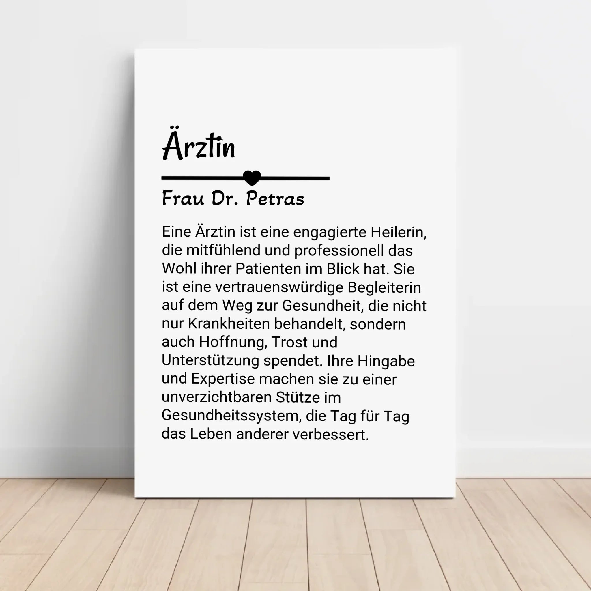 Ärztin Poster Geschenk personalisiert - Cantty