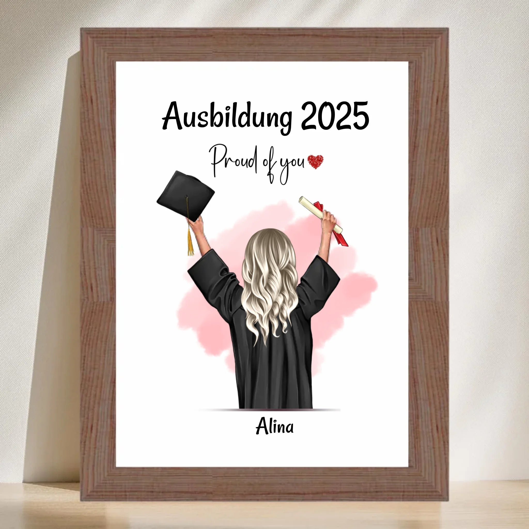 Ausbildung bestanden Poster personalisiert zum Abschluss - Cantty