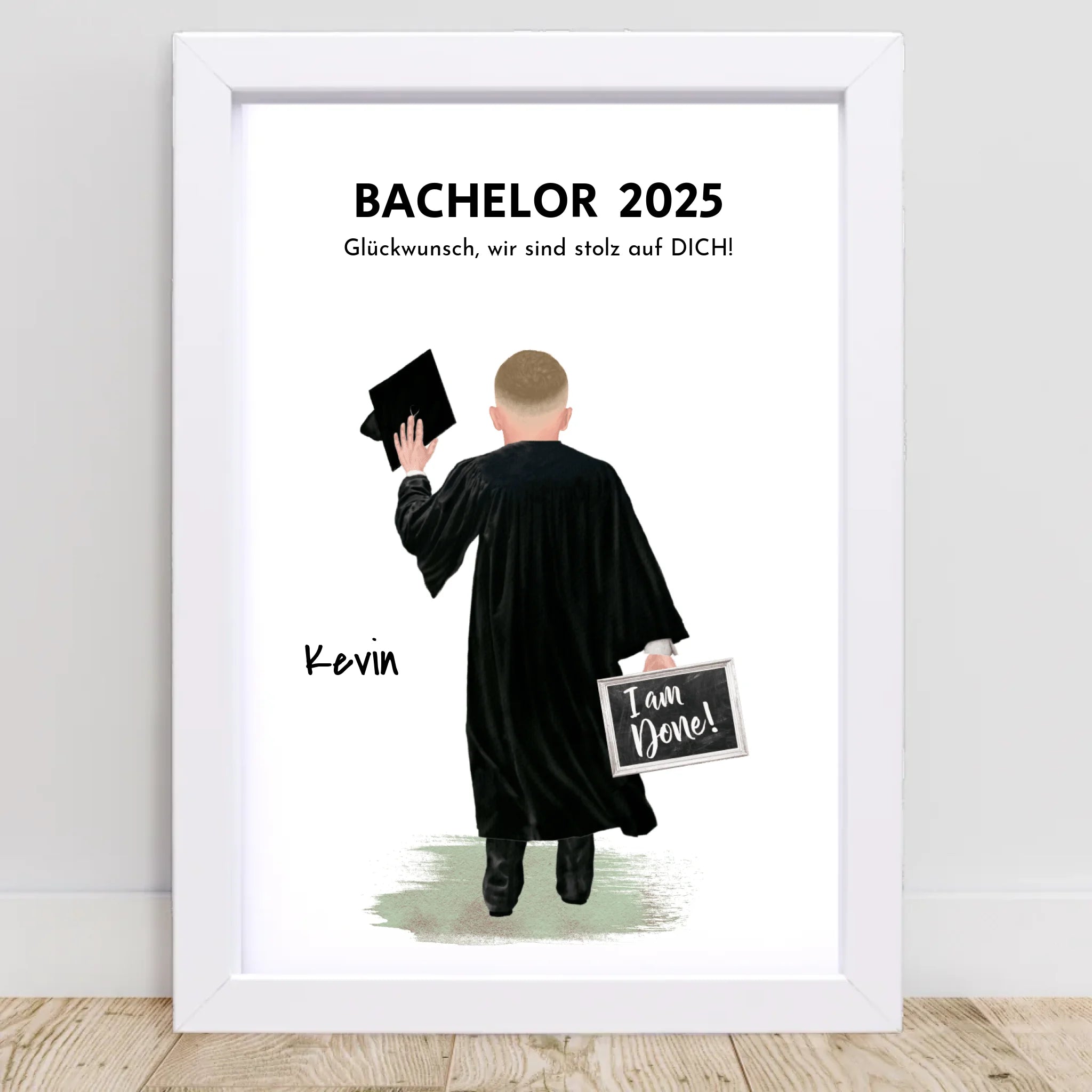 Bachelor Abschlussgeschenk Poster Junge/ Mann/ Sohn - Cantty