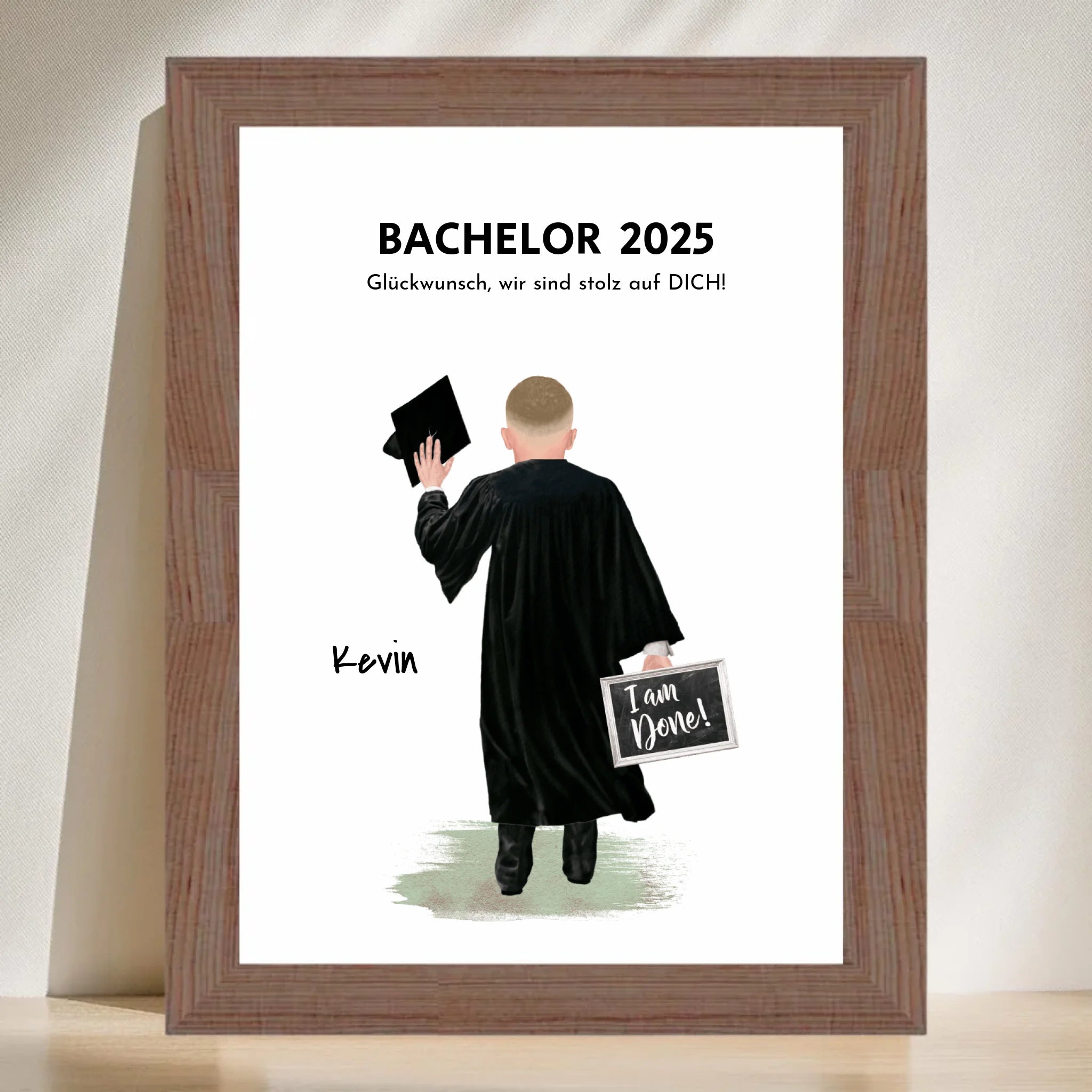 Bachelor Abschlussgeschenk Poster Junge/ Mann/ Sohn - Cantty