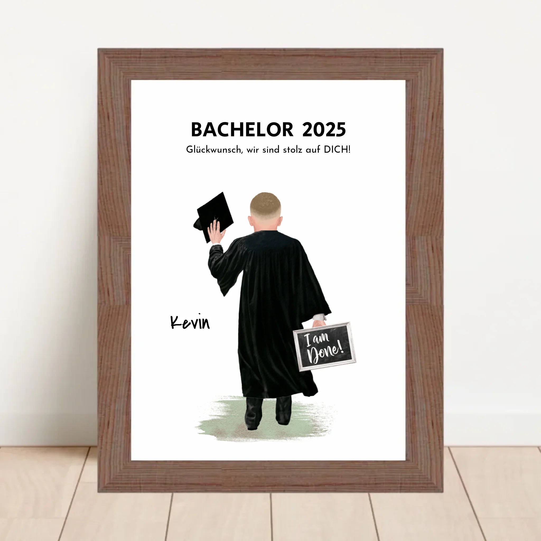 Bachelor Abschlussgeschenk Poster Junge/ Mann/ Sohn - Cantty