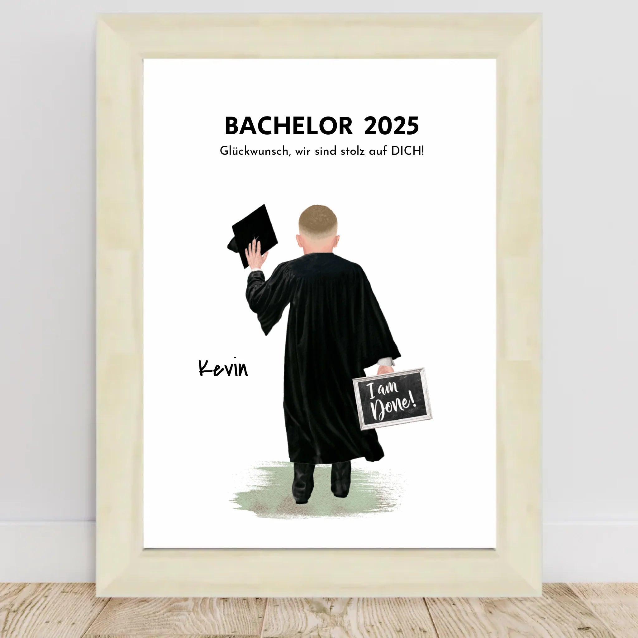 Bachelor Abschlussgeschenk Poster Junge/ Mann/ Sohn - Cantty