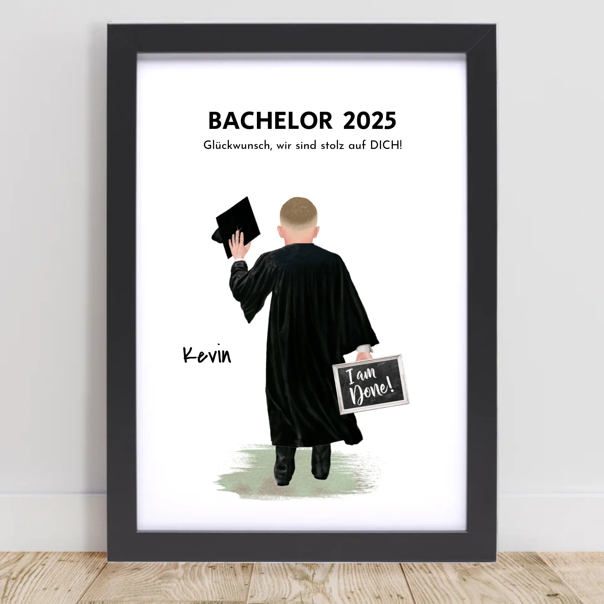 Bachelor Abschlussgeschenk Poster Junge/ Mann/ Sohn - Cantty