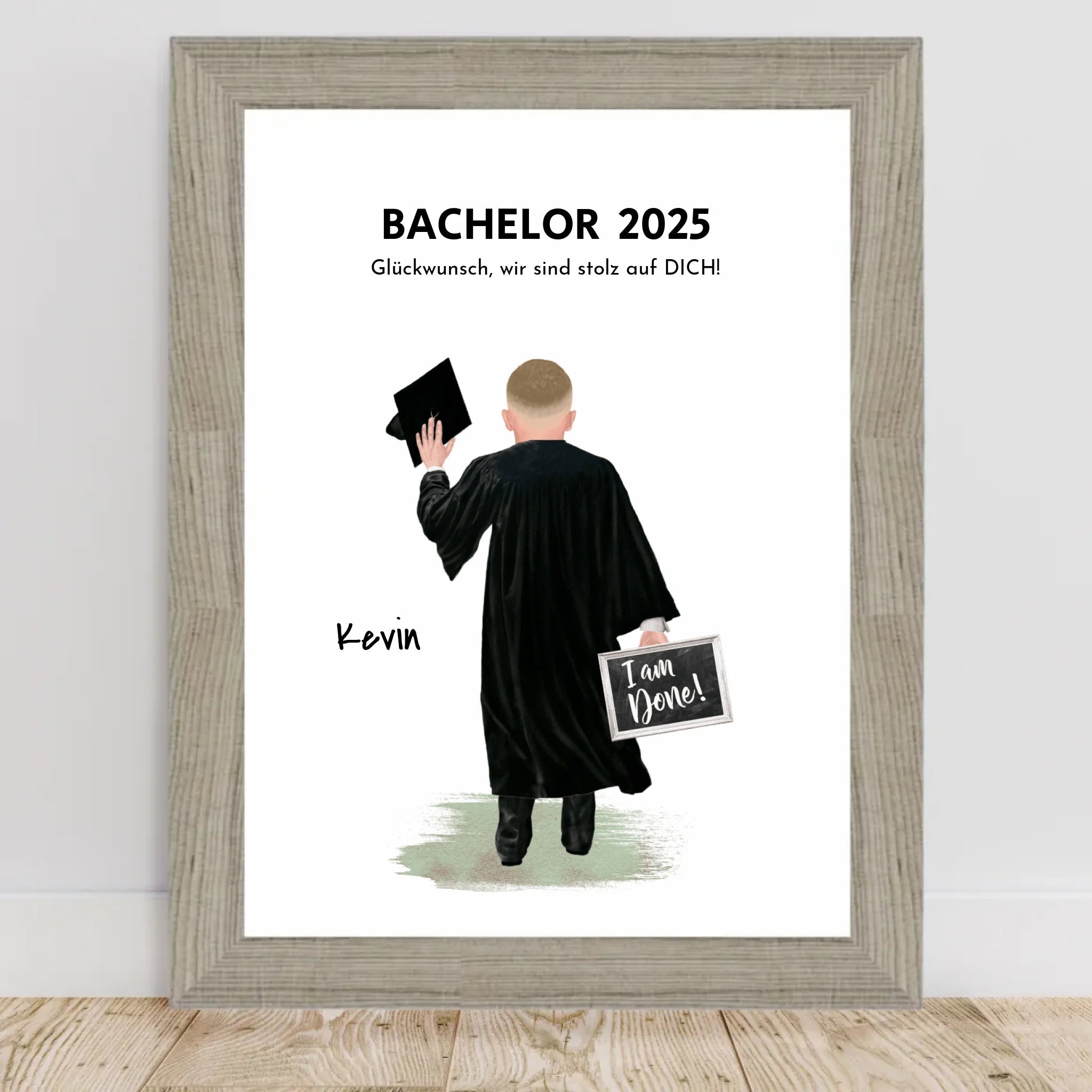Bachelor Abschlussgeschenk Poster Junge/ Mann/ Sohn - Cantty