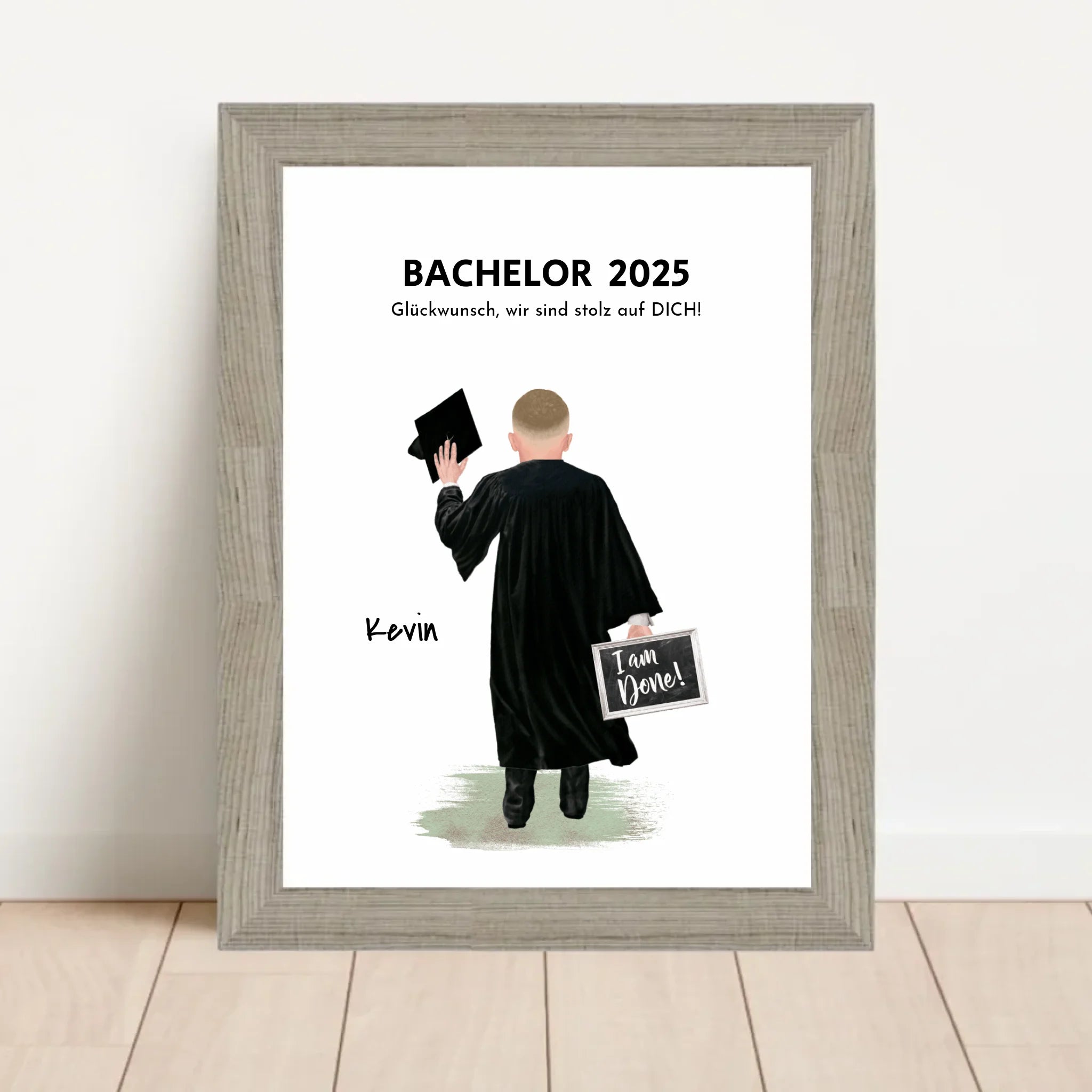 Bachelor Abschlussgeschenk Poster Junge/ Mann/ Sohn - Cantty