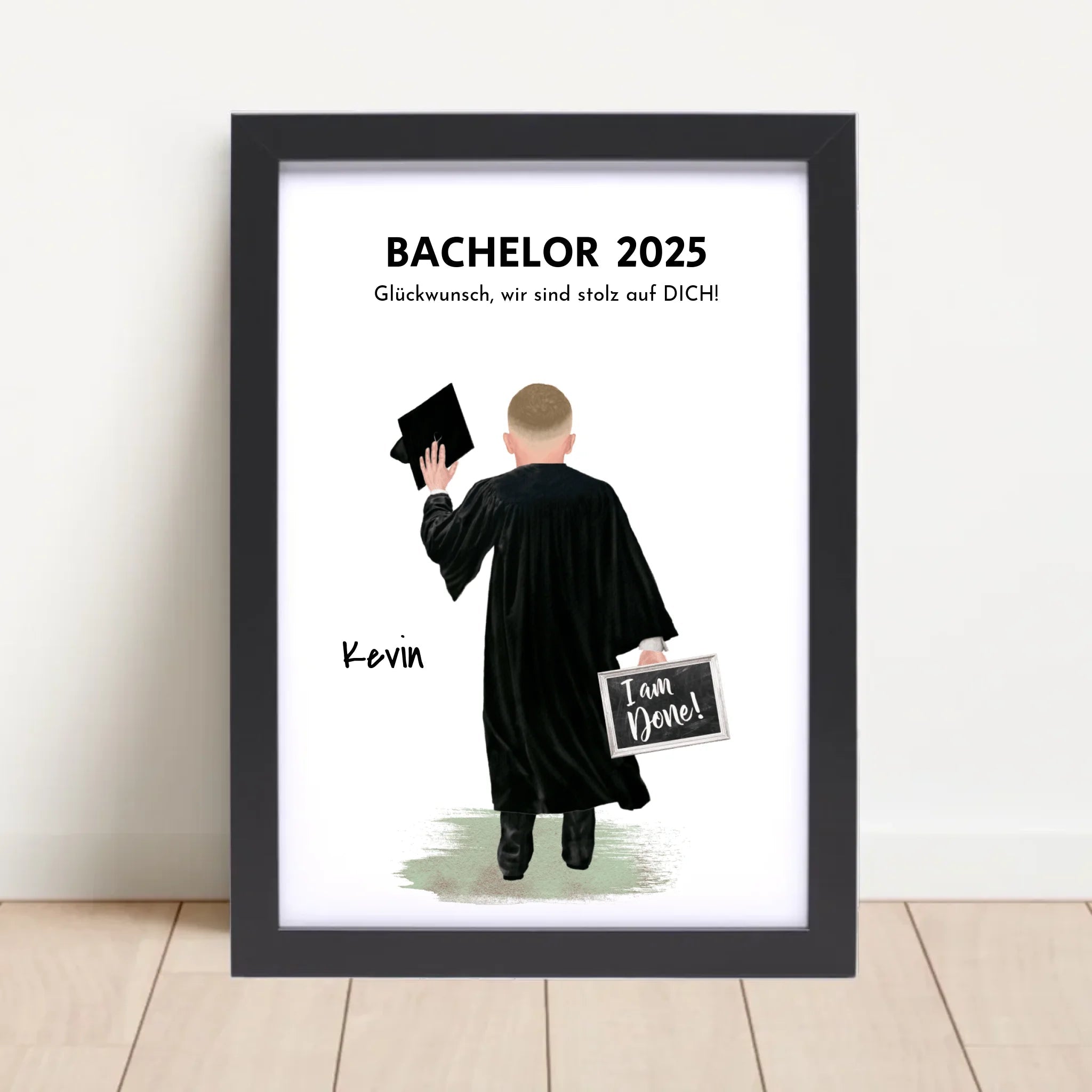 Bachelor Abschlussgeschenk Poster Junge/ Mann/ Sohn - Cantty