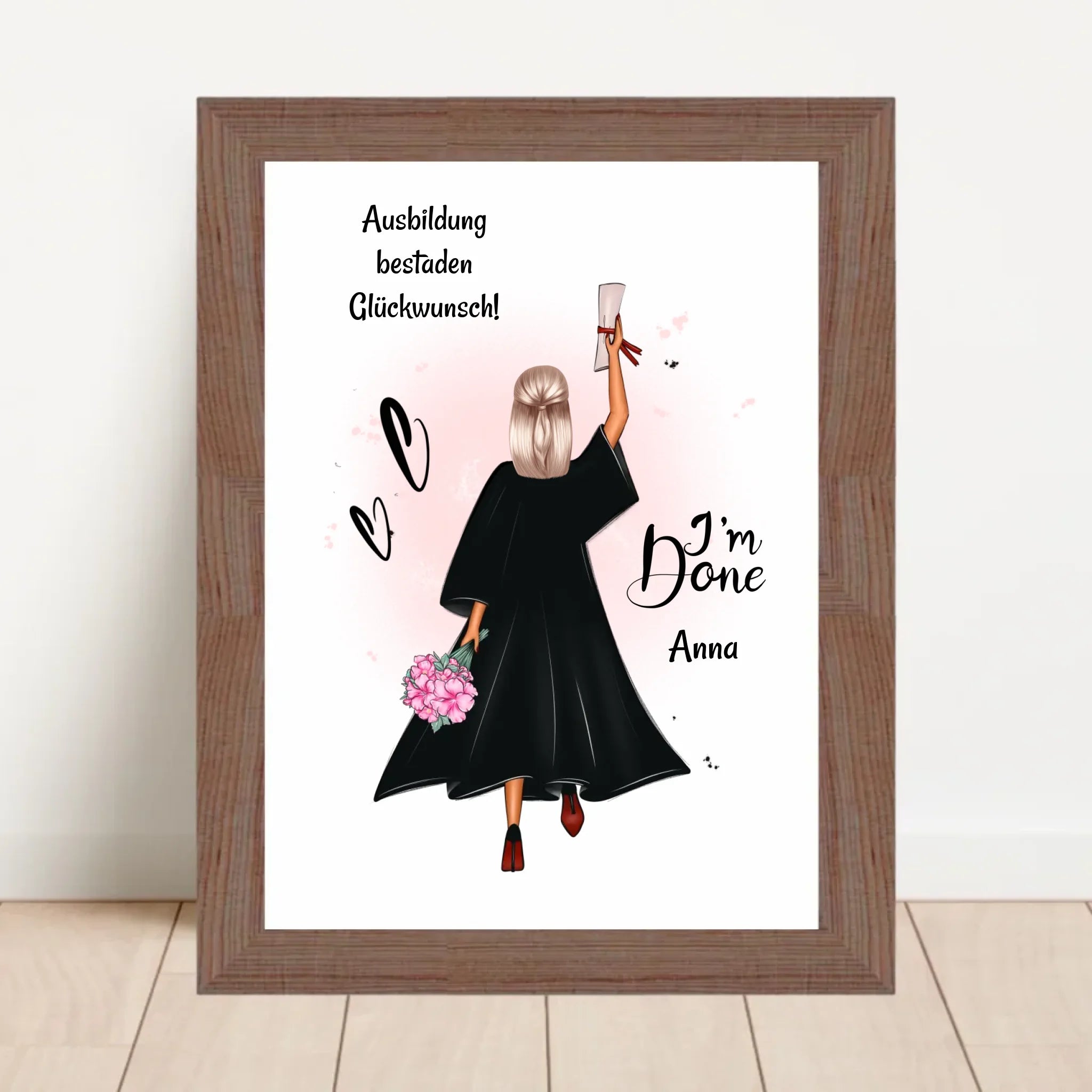 Berufsausbildung Mädchen Abschluss bestanden Geschenk Poster - Cantty