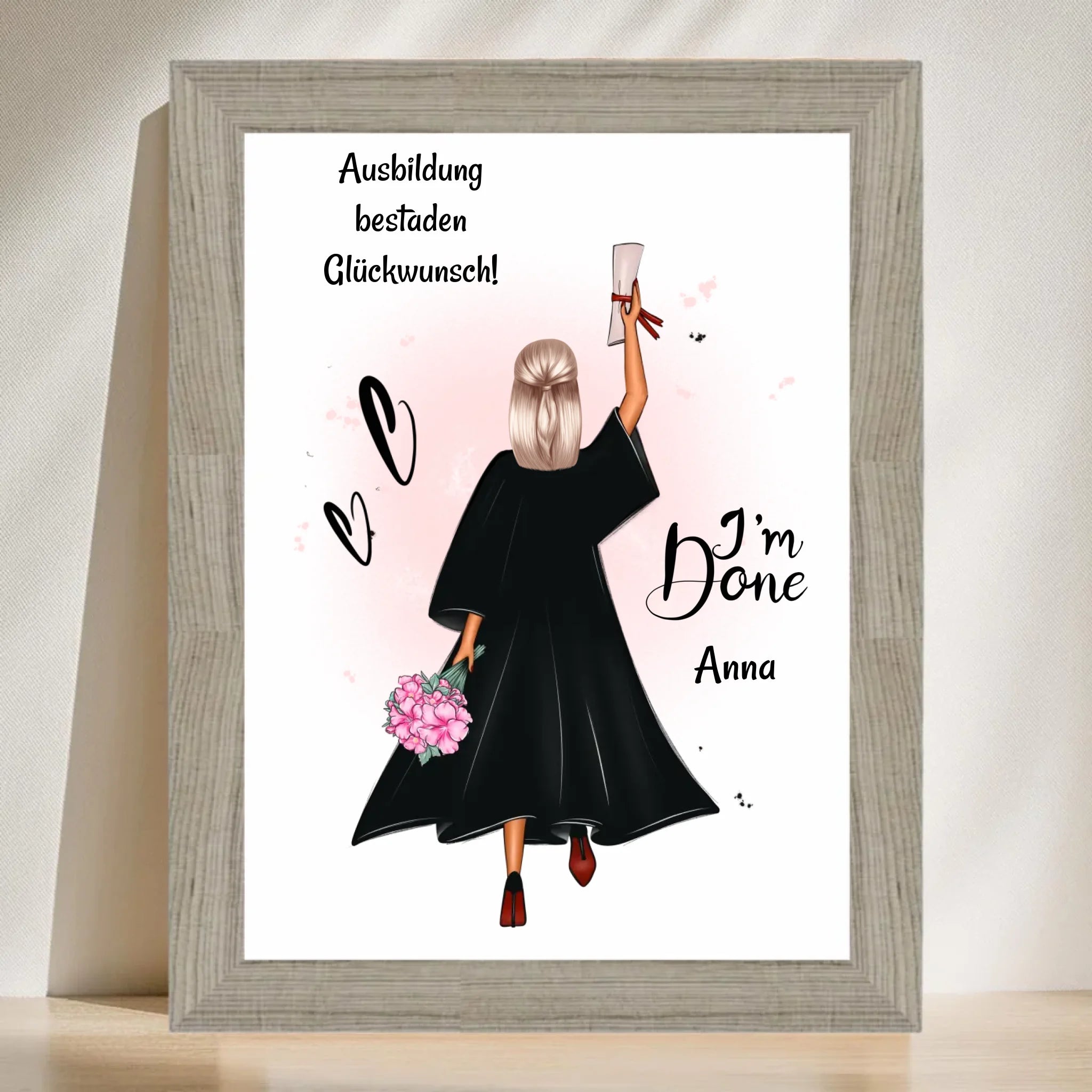 Berufsausbildung Mädchen Abschluss bestanden Geschenk Poster - Cantty