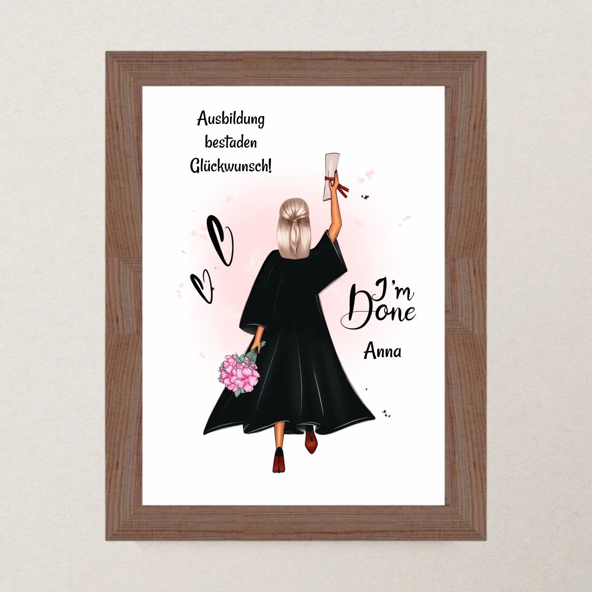 Berufsausbildung Mädchen Abschluss bestanden Geschenk Poster - Cantty