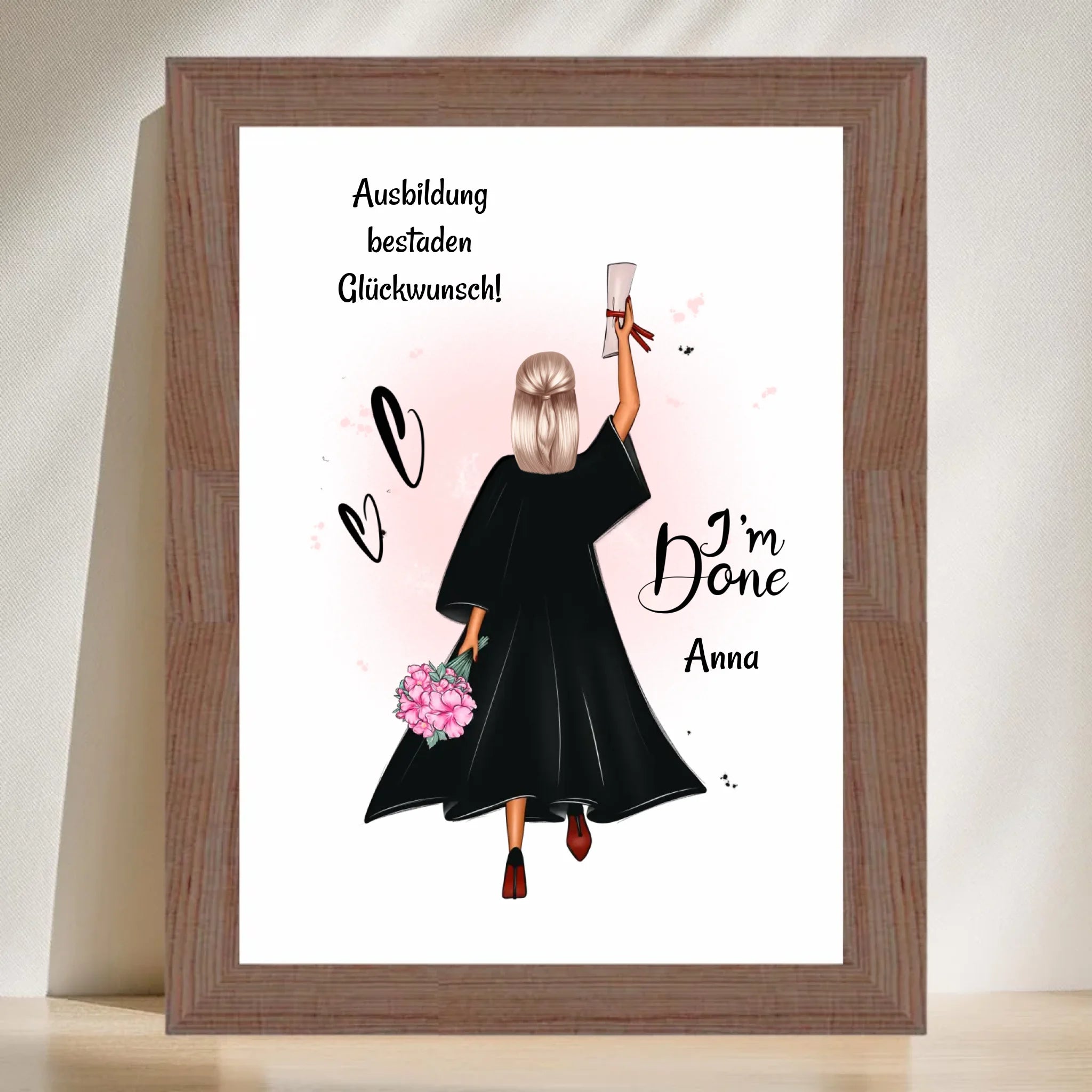 Berufsausbildung Mädchen Abschluss bestanden Geschenk Poster - Cantty