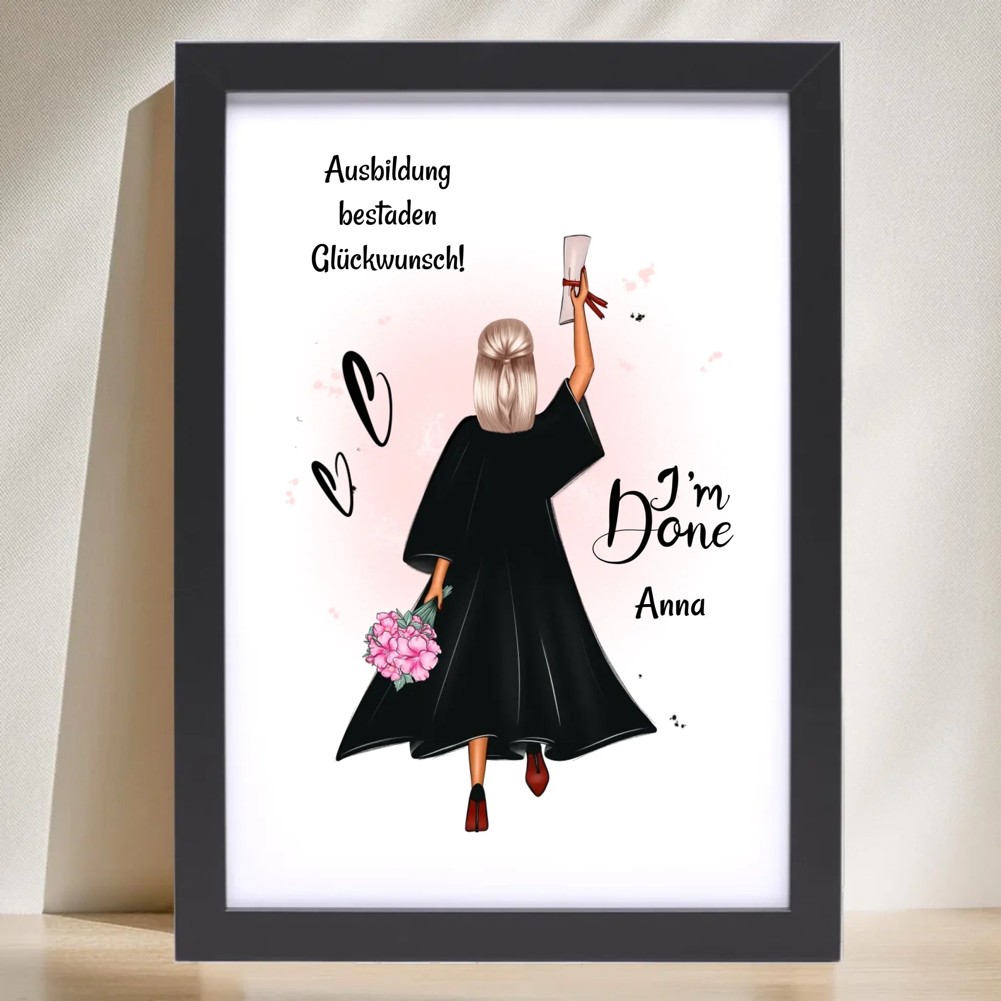 Berufsausbildung Mädchen Abschluss bestanden Geschenk Poster - Cantty