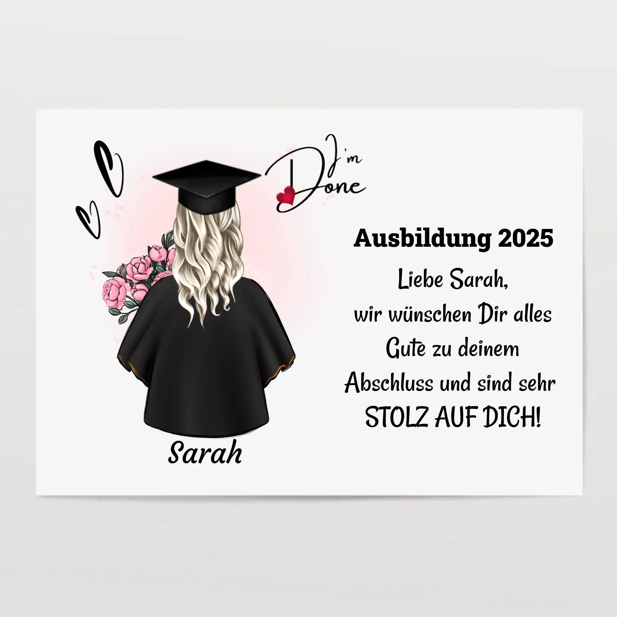 Berufsausbildung Mädchen Abschlussgeschenk Poster - Cantty