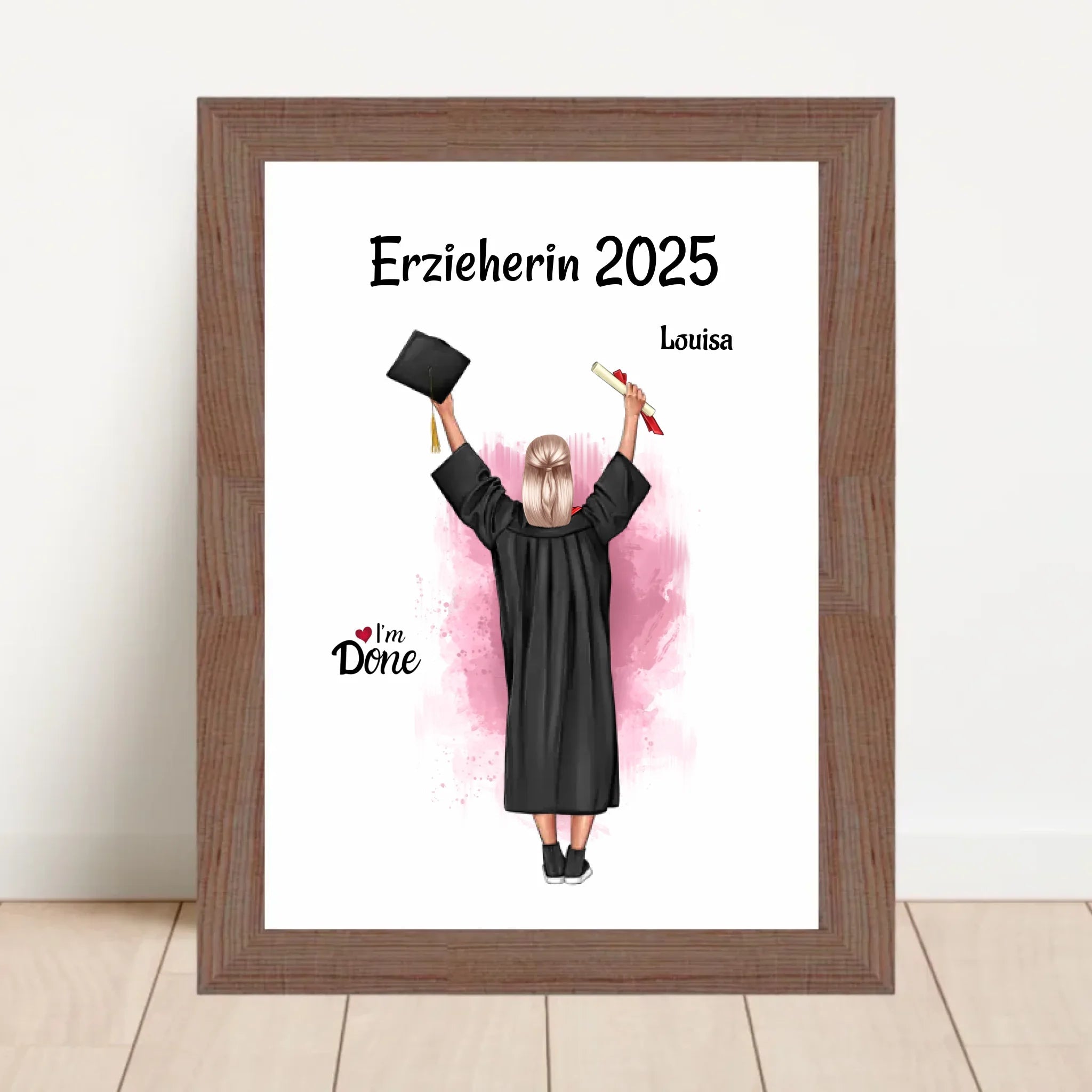 Bestandene Ausbildung Geschenk Bild personalisiert - Cantty