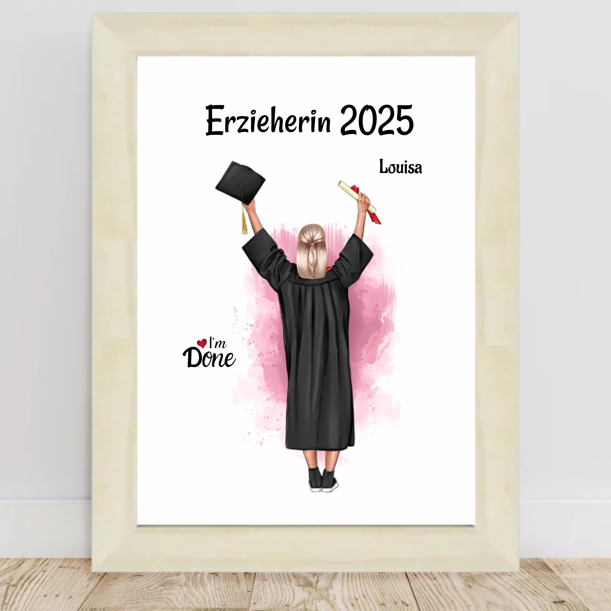 Bestandene Ausbildung Geschenk Bild personalisiert - Cantty