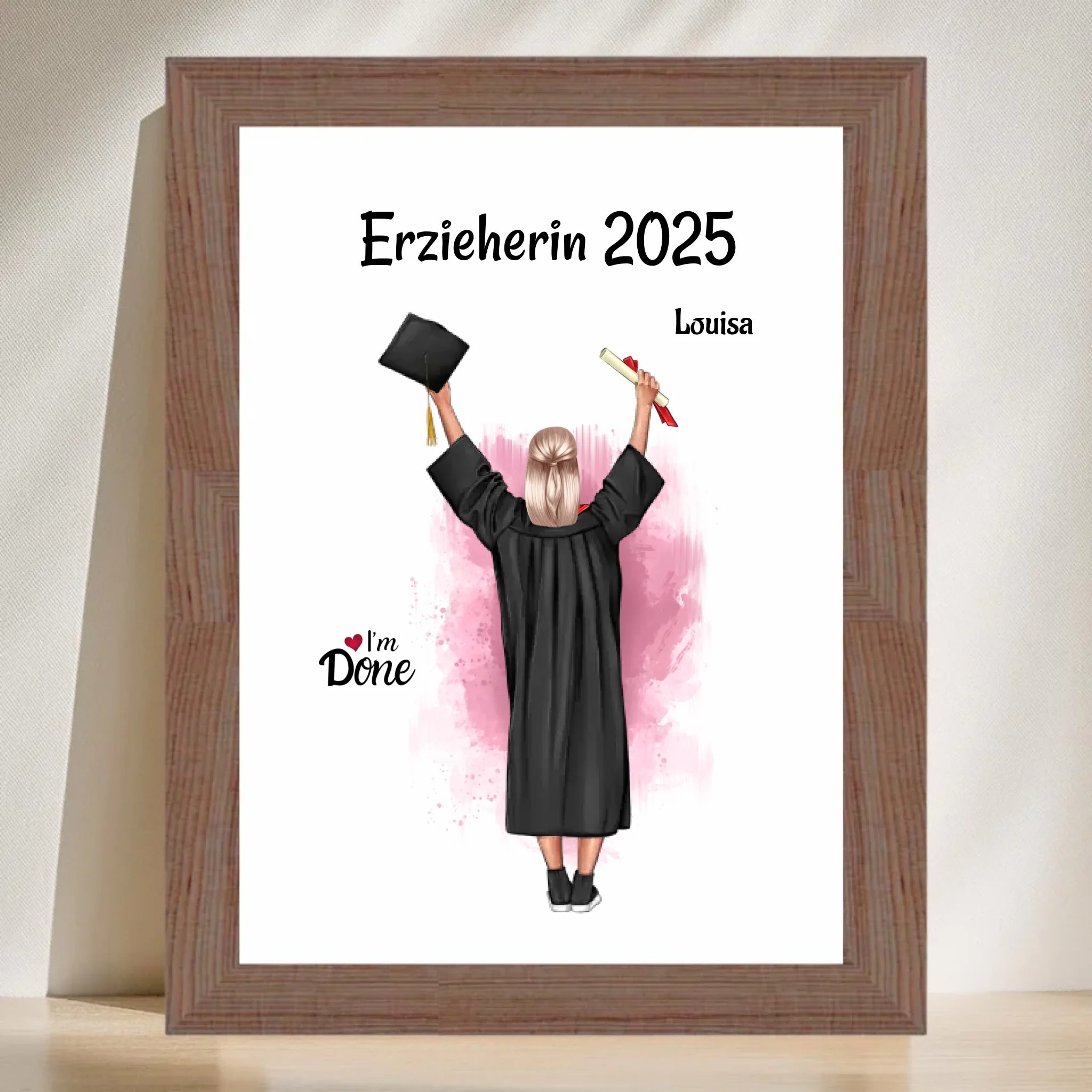Bestandene Ausbildung Geschenk Bild personalisiert - Cantty