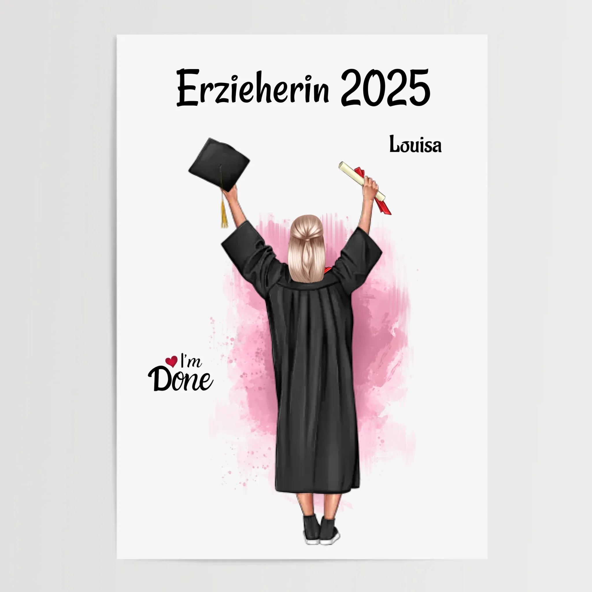 Bestandene Ausbildung Geschenk Bild personalisiert - Cantty