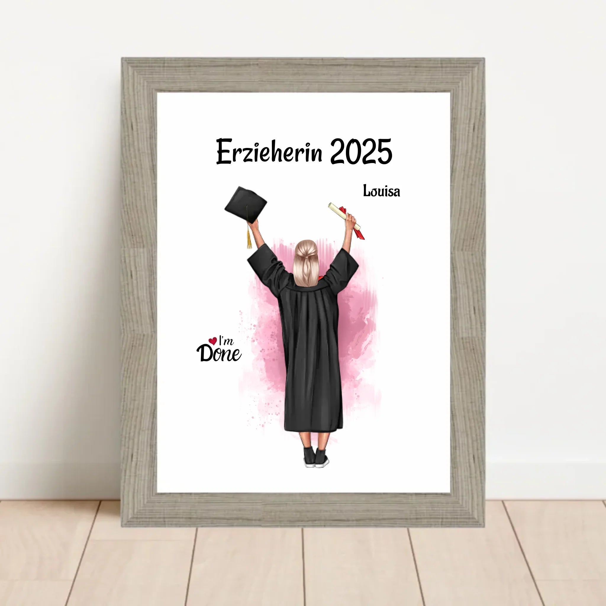Bestandene Ausbildung Geschenk Bild personalisiert - Cantty