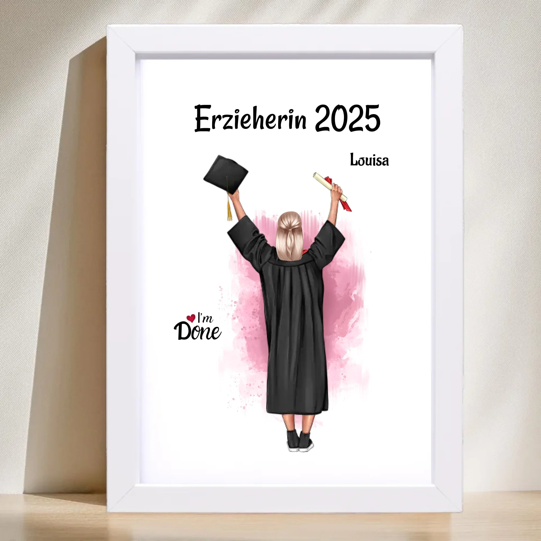 Bestandene Ausbildung Geschenk Bild personalisiert - Cantty