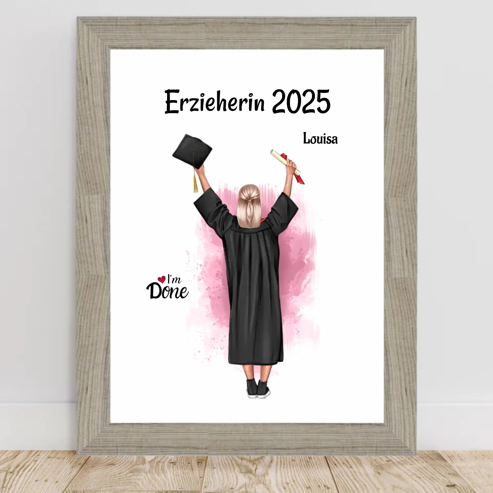 Bestandene Ausbildung Geschenk Bild personalisiert - Cantty