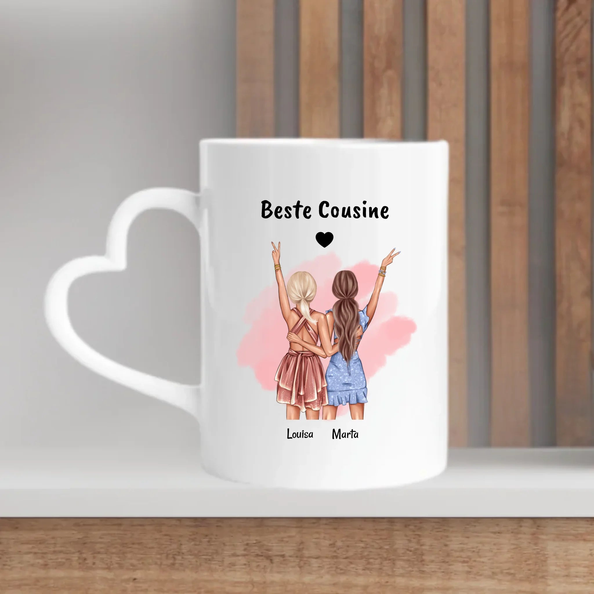 Beste Cousine Geschenk Tasse personalisiert - Cantty