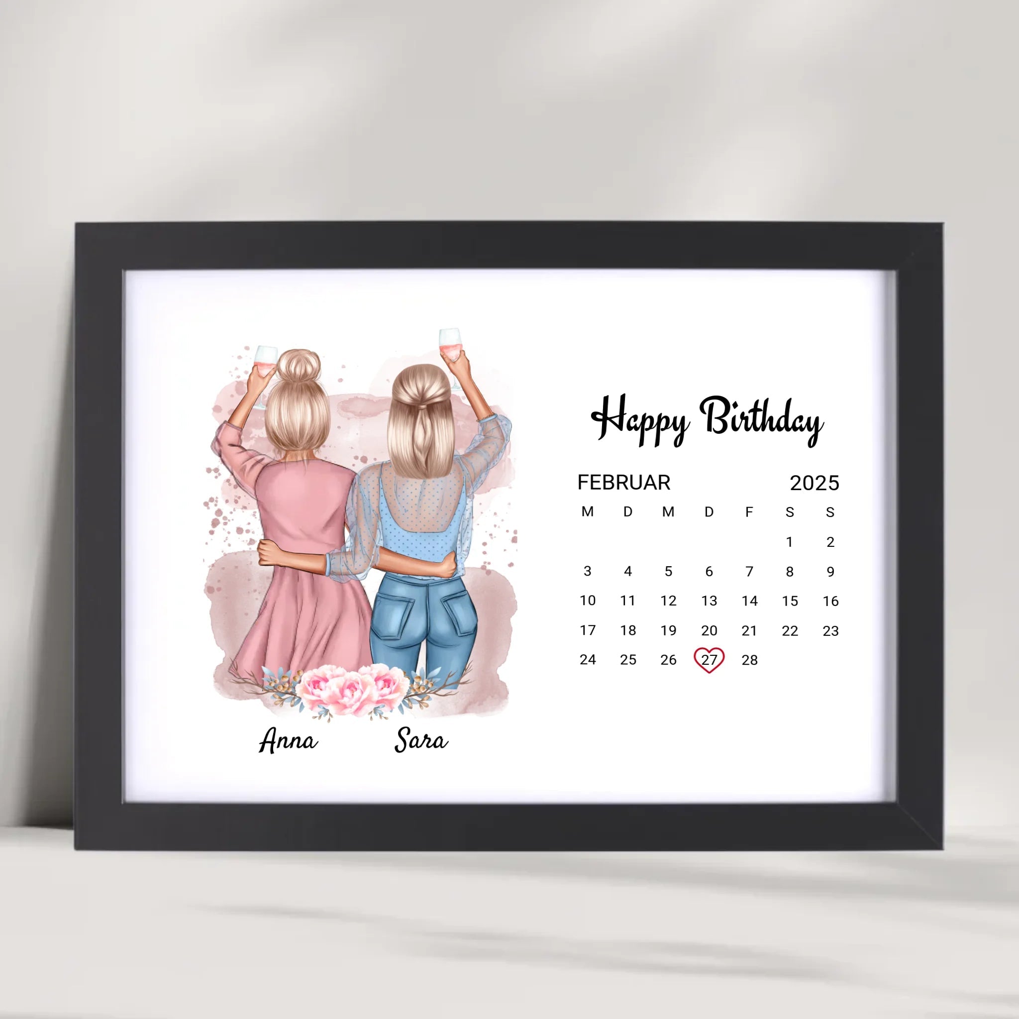 Beste Freundin Geburtstag Geschenk Bild mit Datum - Cantty