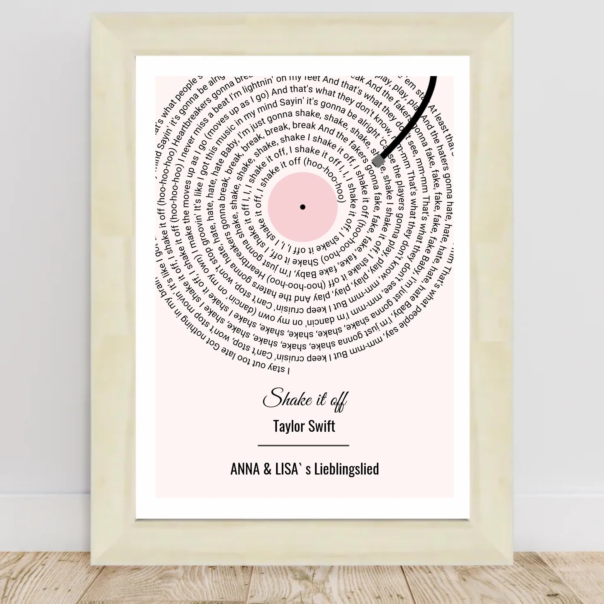 Beste Freundin Lieblingslied Songtext Geschenk Poster personalisierbar - Cantty