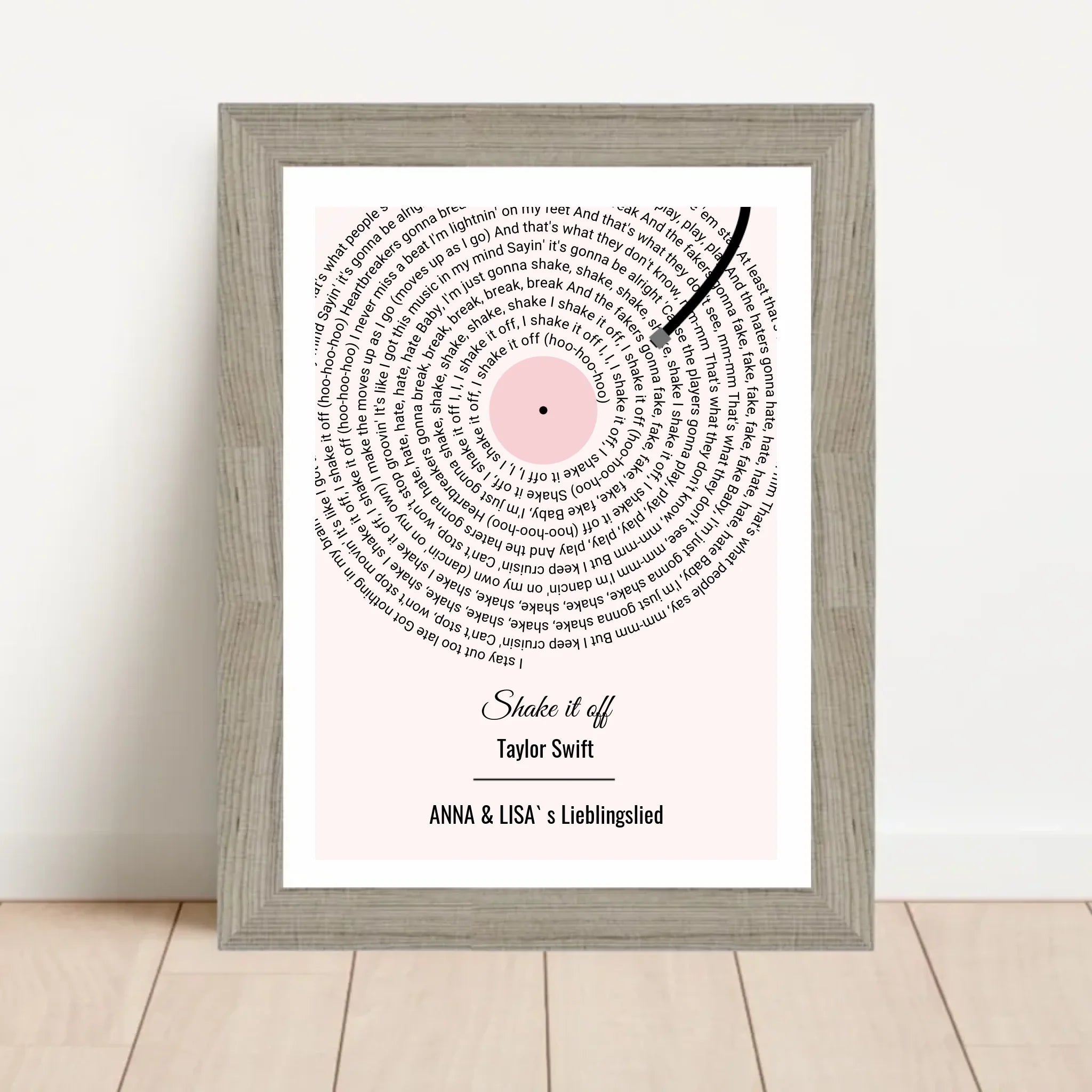 Beste Freundin Lieblingslied Songtext Geschenk Poster personalisierbar - Cantty
