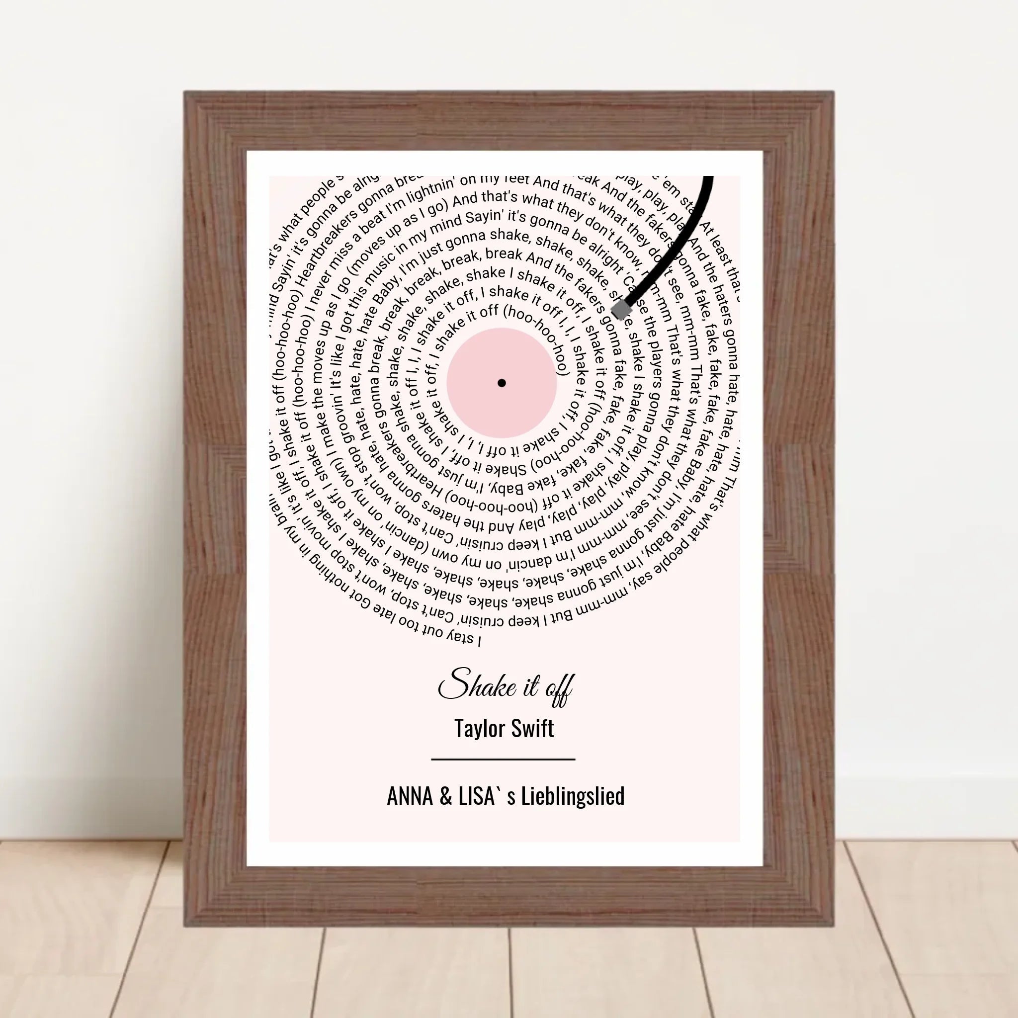 Beste Freundin Lieblingslied Songtext Geschenk Poster personalisierbar - Cantty