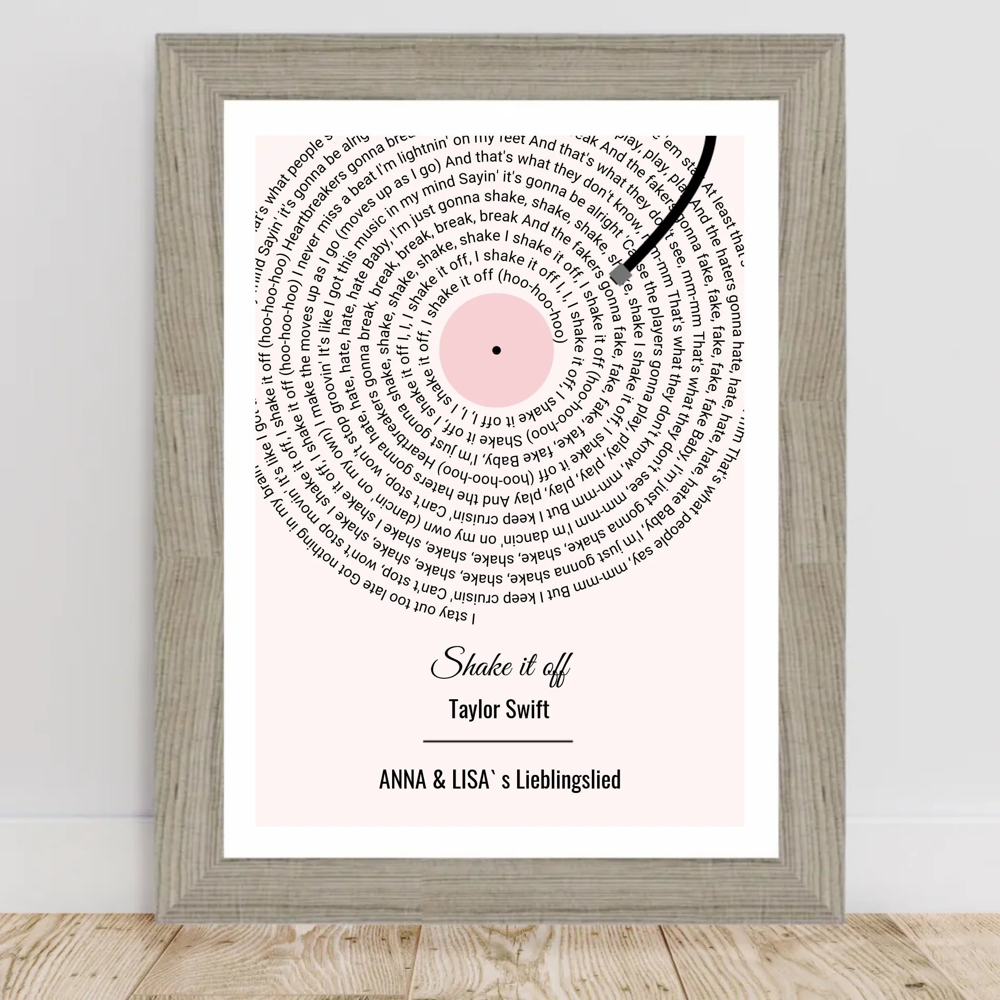 Beste Freundin Lieblingslied Songtext Geschenk Poster personalisierbar - Cantty