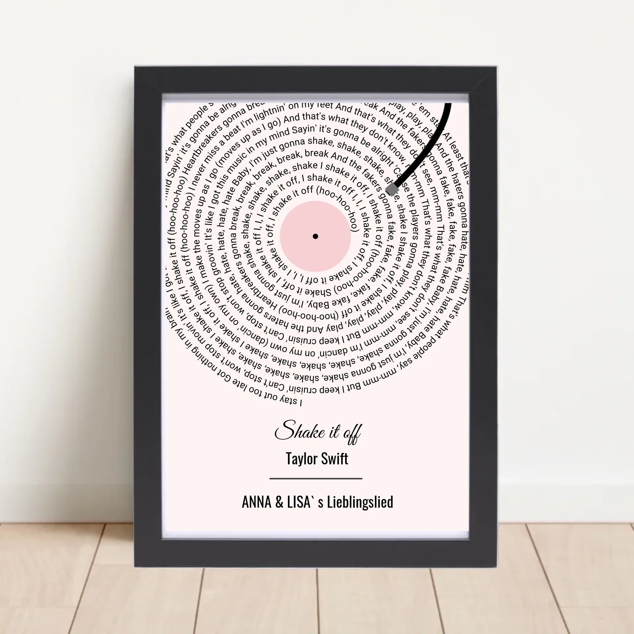 Beste Freundin Lieblingslied Songtext Geschenk Poster personalisierbar - Cantty