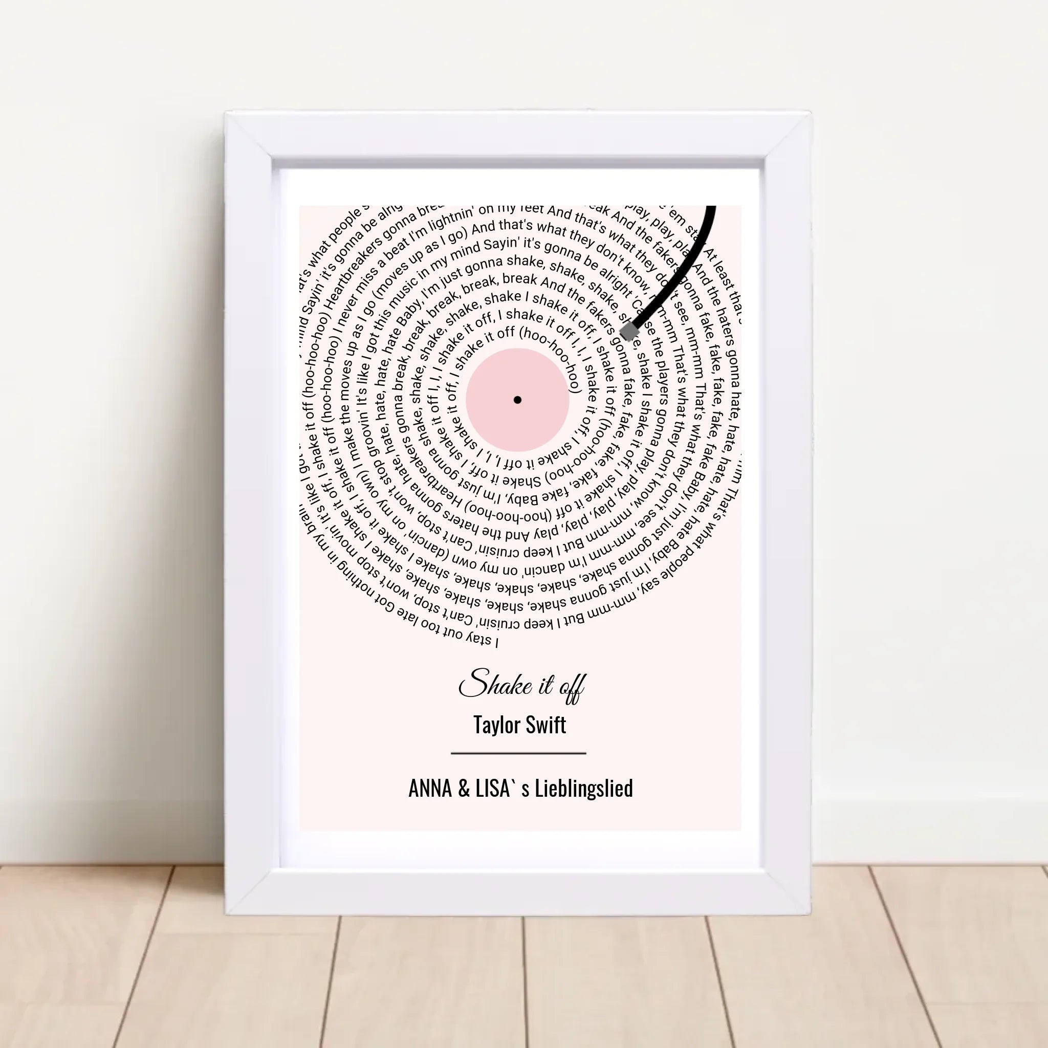 Beste Freundin Lieblingslied Songtext Geschenk Poster personalisierbar - Cantty