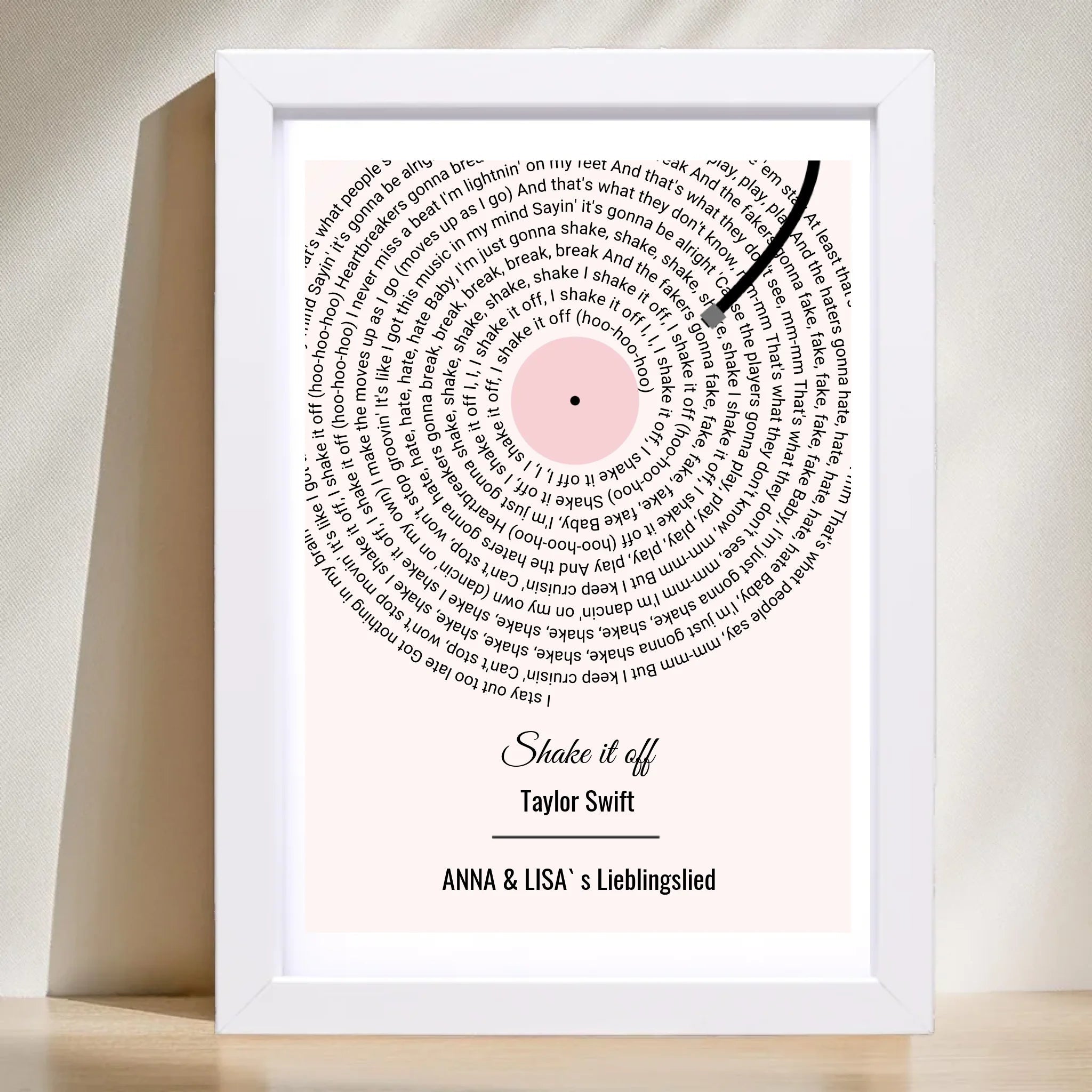 Beste Freundin Lieblingslied Songtext Geschenk Poster personalisierbar - Cantty