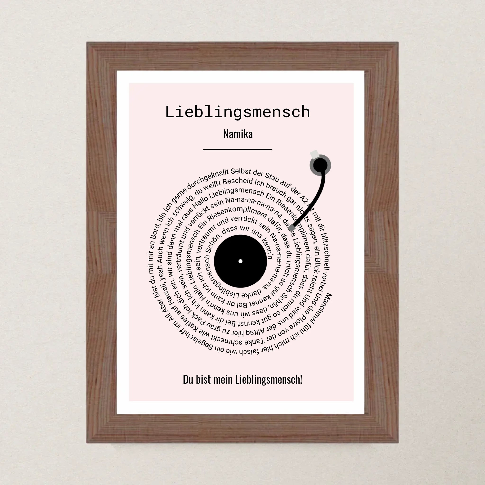Beste Freundin Musikposter Songtext Lieblingssong Geschenk - Cantty