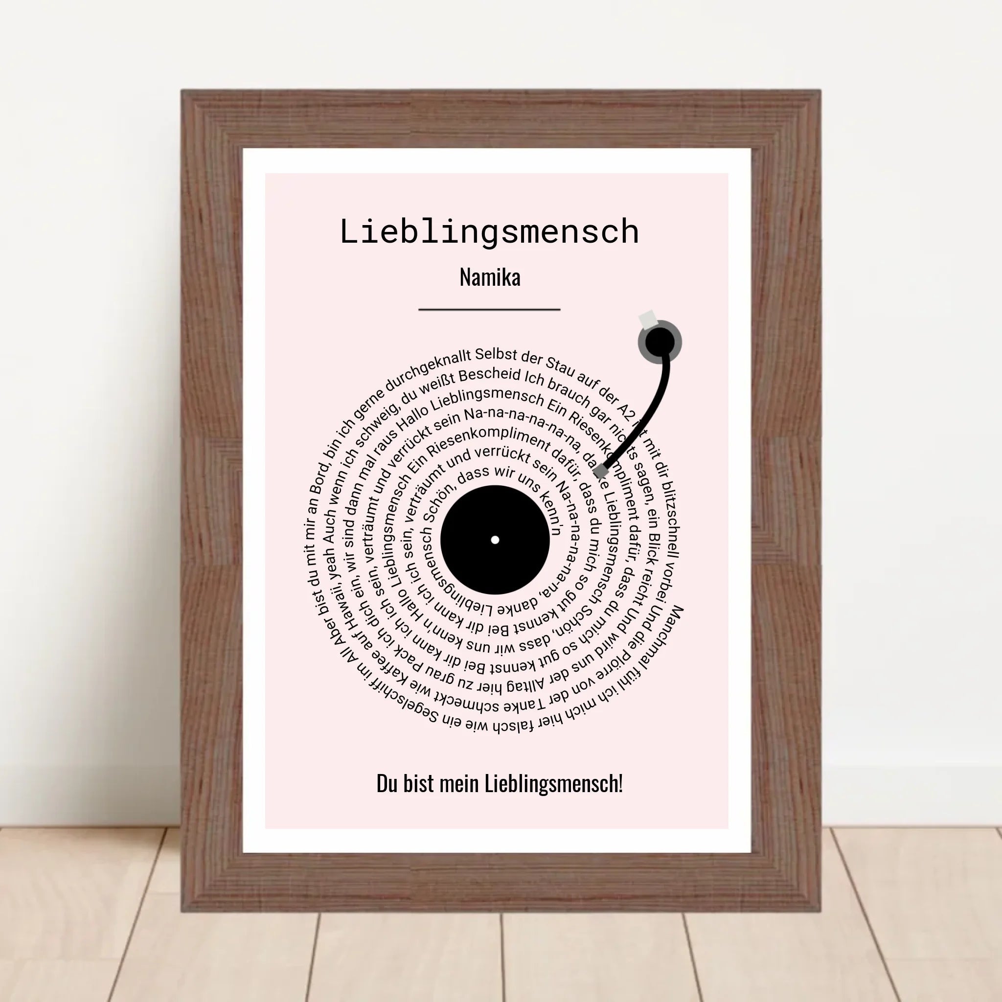 Beste Freundin Musikposter Songtext Lieblingssong Geschenk - Cantty