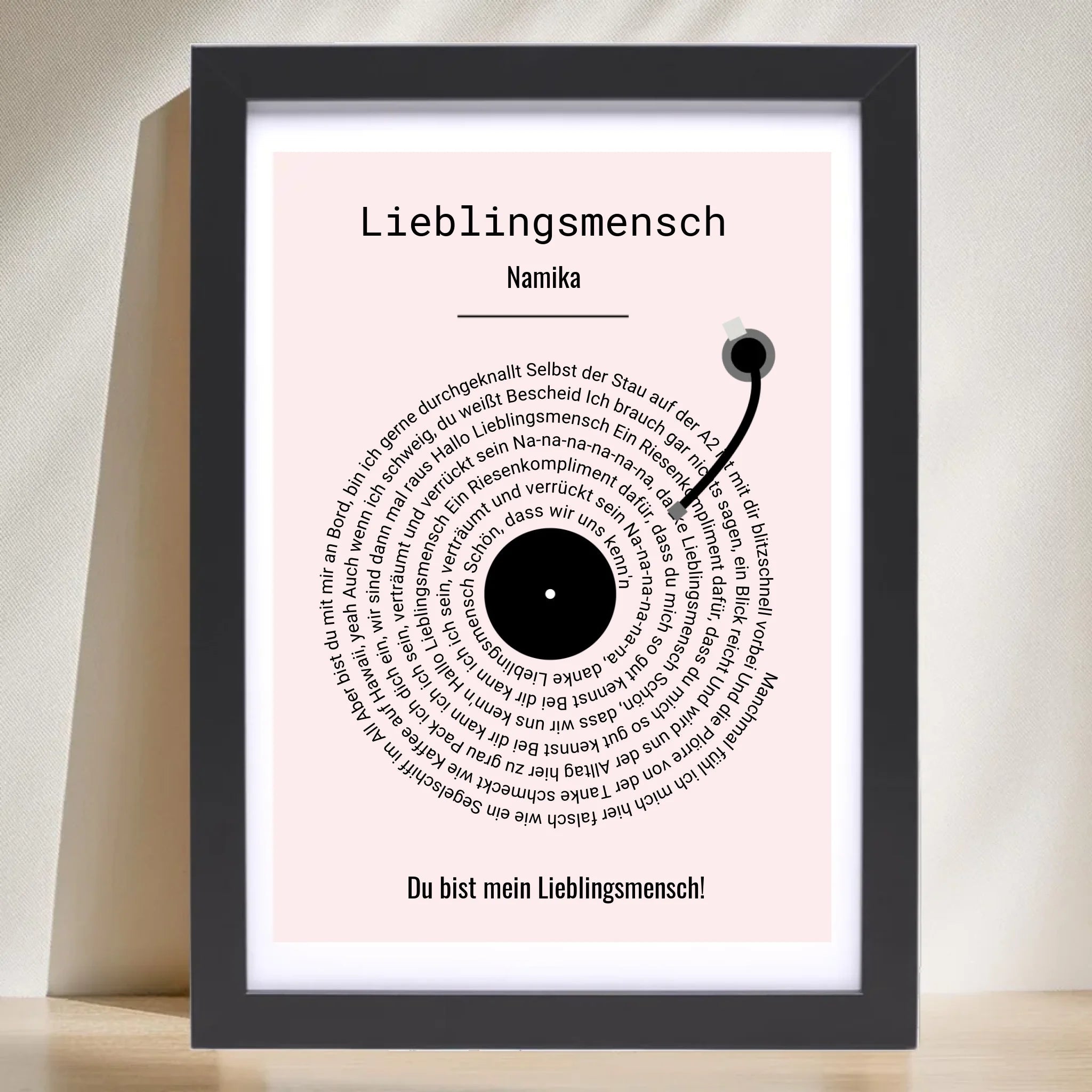 Beste Freundin Musikposter Songtext Lieblingssong Geschenk - Cantty