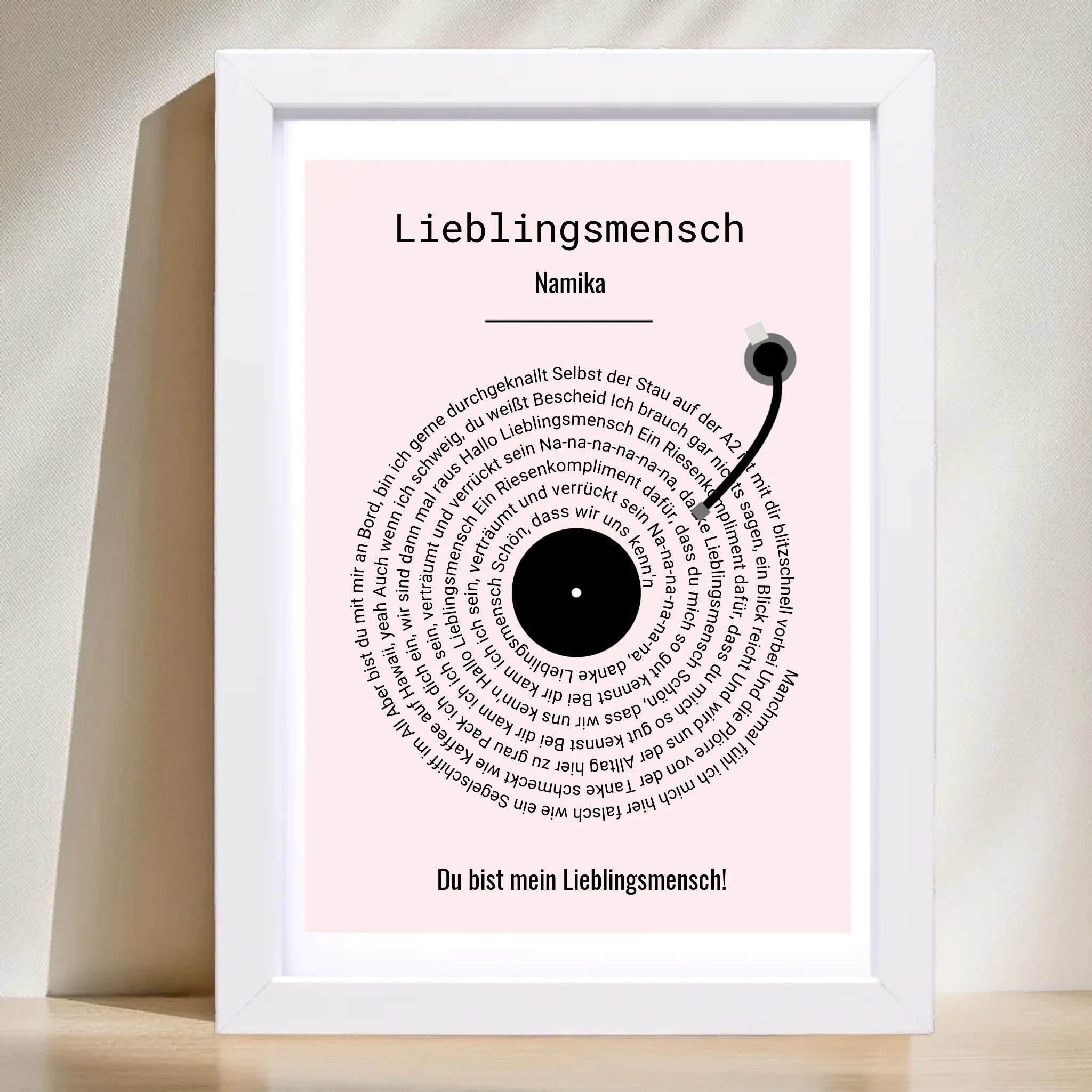 Beste Freundin Musikposter Songtext Lieblingssong Geschenk - Cantty