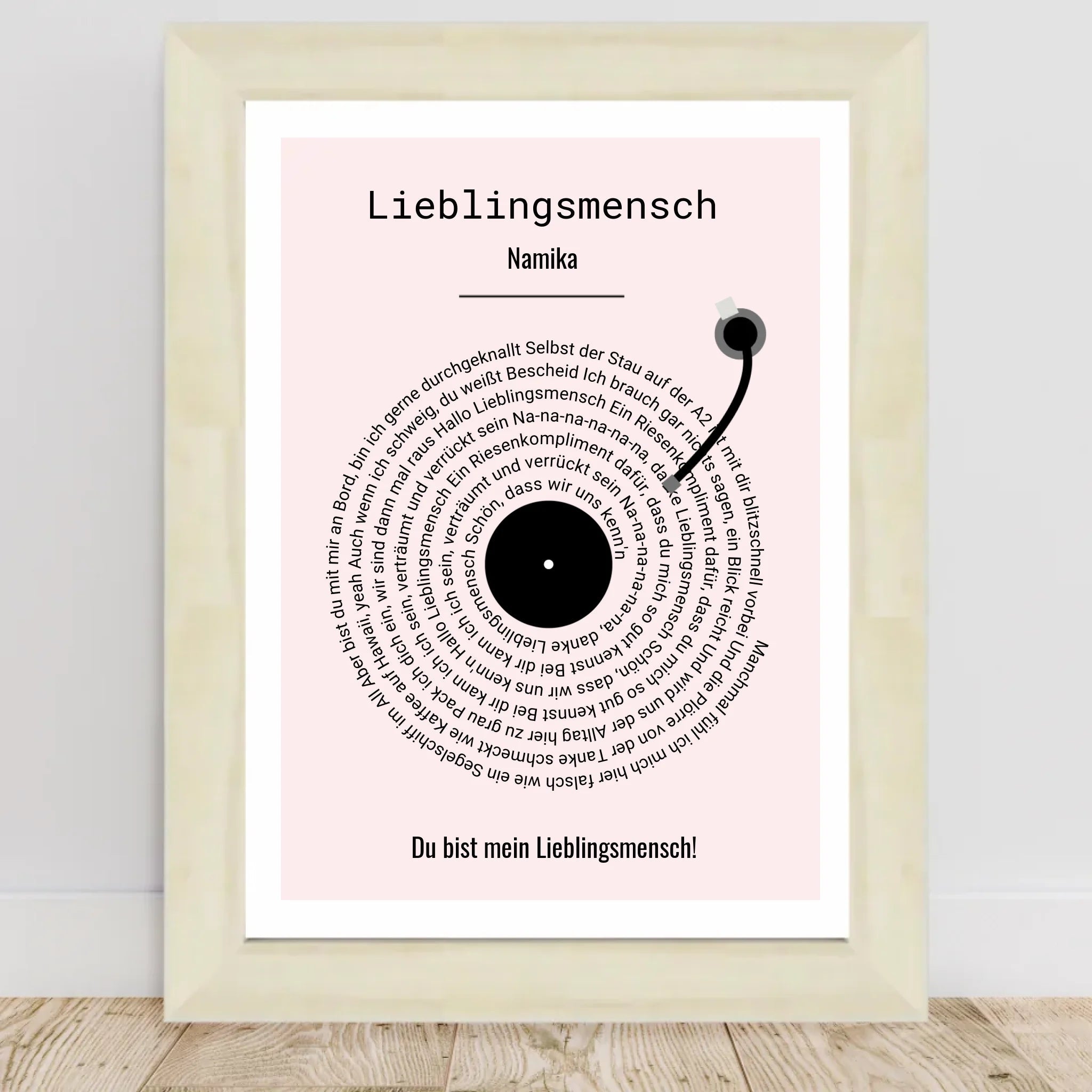 Beste Freundin Musikposter Songtext Lieblingssong Geschenk - Cantty