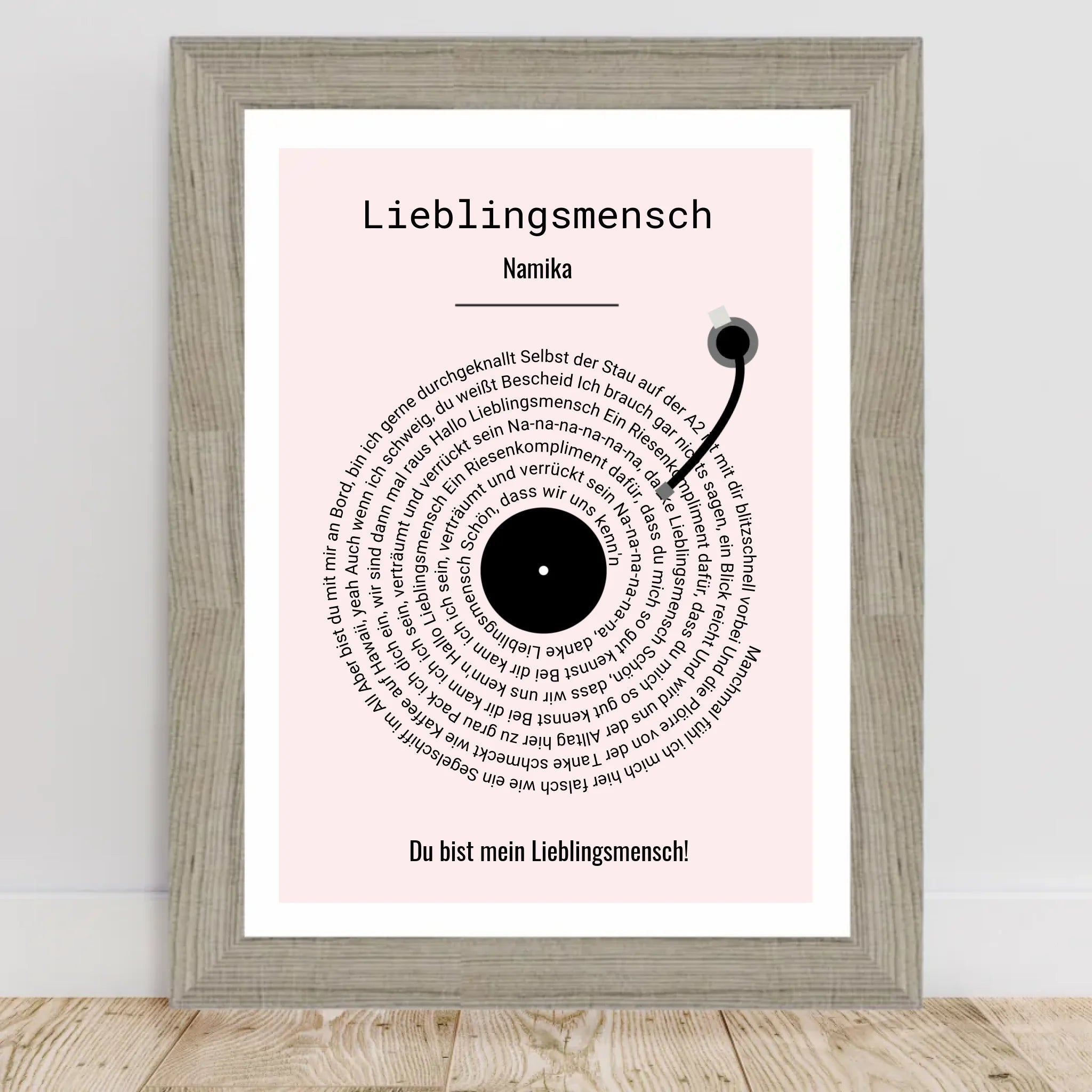 Beste Freundin Musikposter Songtext Lieblingssong Geschenk - Cantty