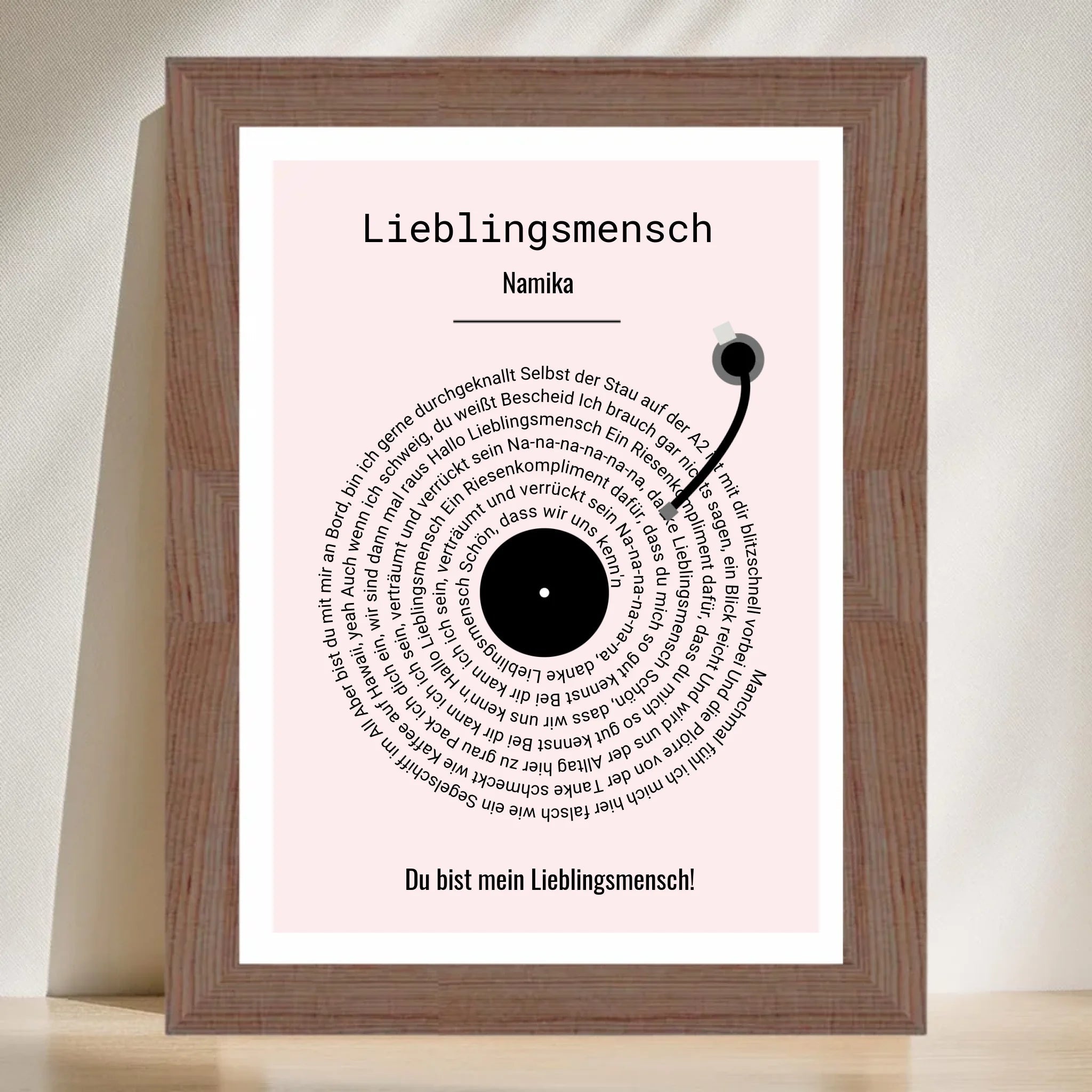 Beste Freundin Musikposter Songtext Lieblingssong Geschenk - Cantty
