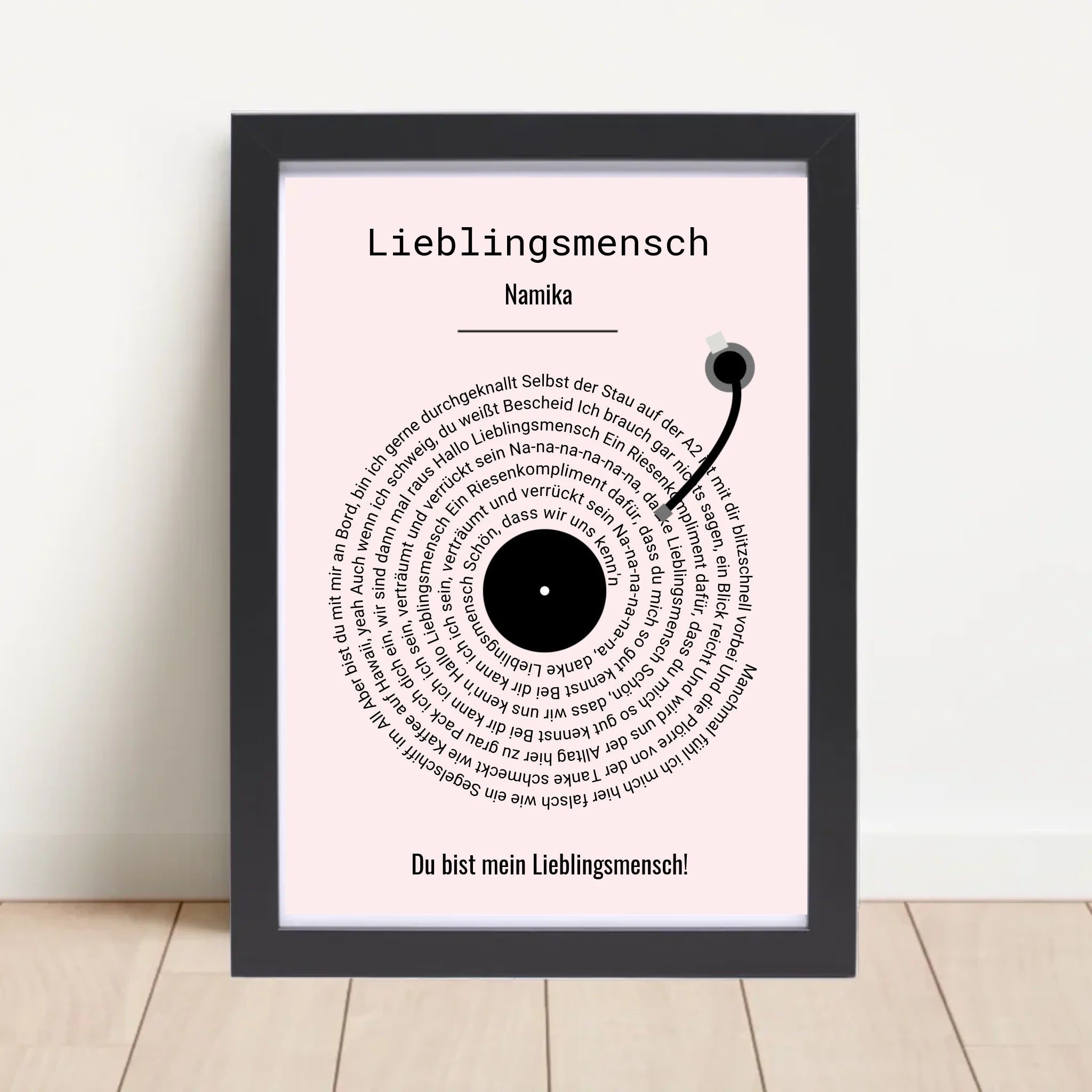 Beste Freundin Musikposter Songtext Lieblingssong Geschenk - Cantty