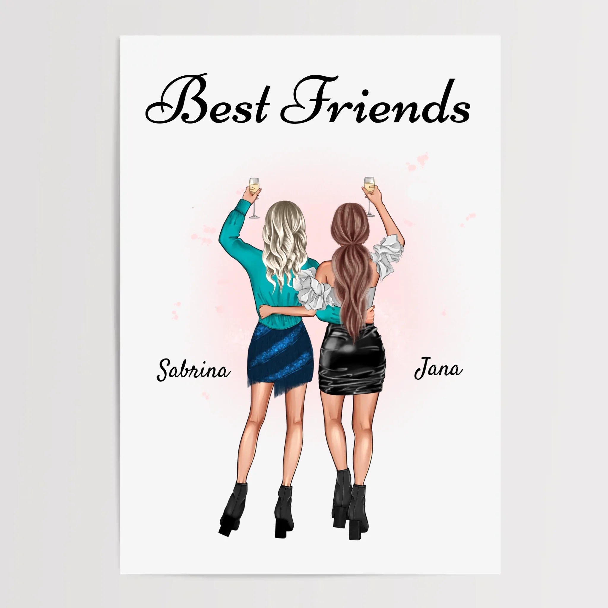 Beste Freundin Poster Geschenk personalisiert - Cantty