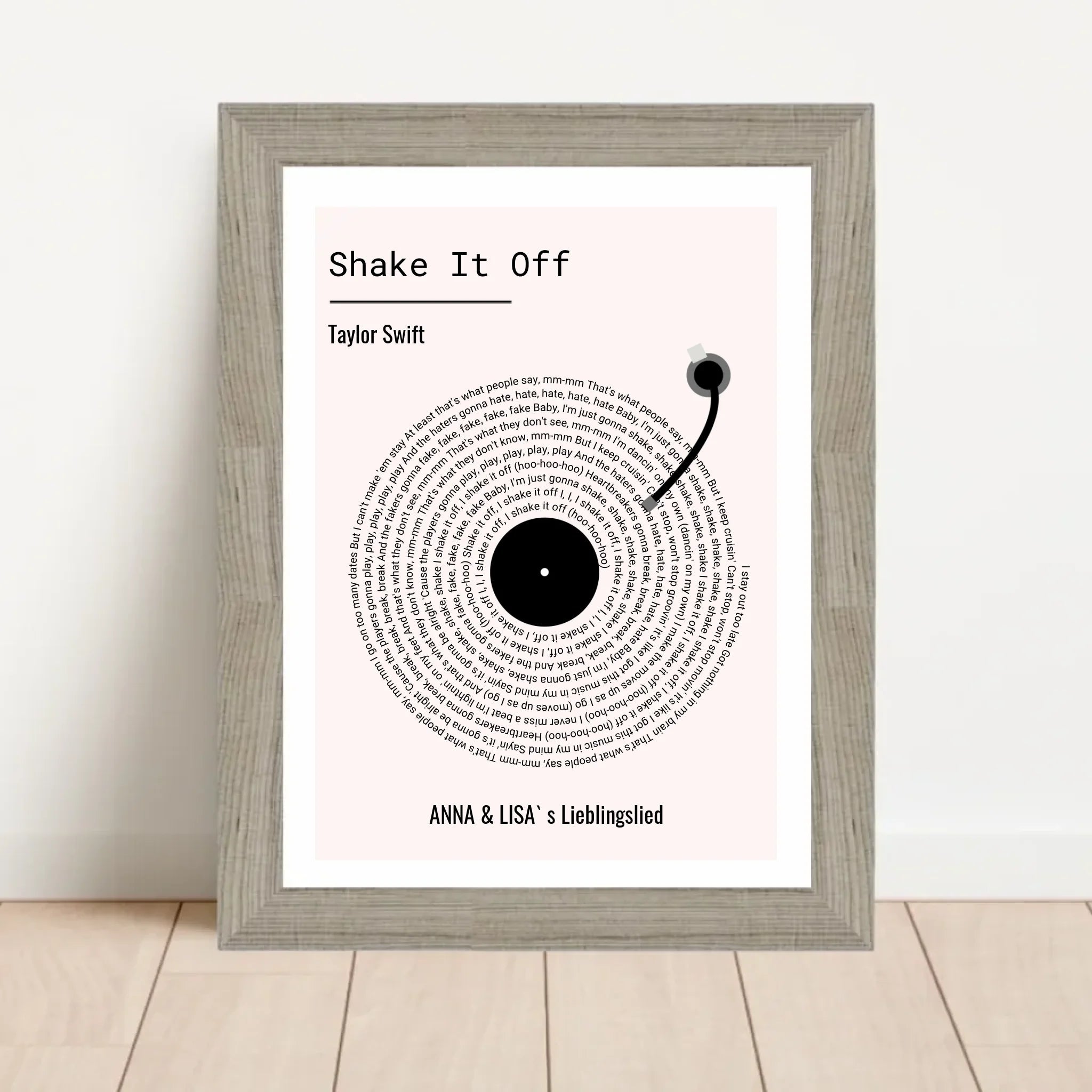 Beste Freundin Weihnachtsgeschenk Songtext Poster mit Bilderrahmen - Cantty